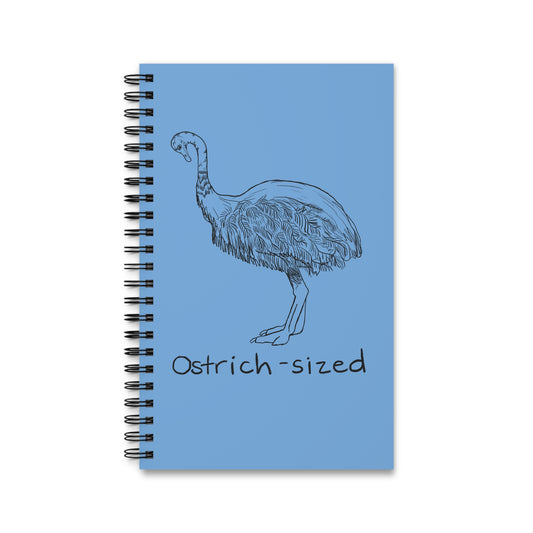 Ostrich-Sized Spiral Notebook in Blue