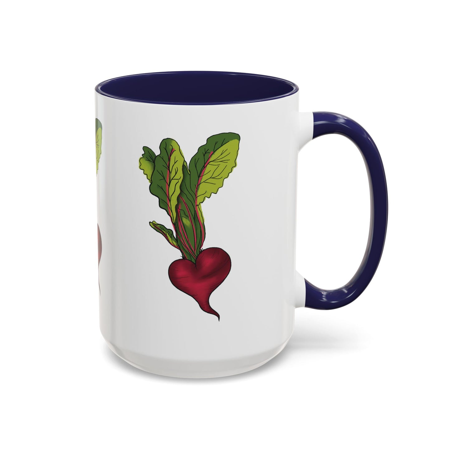 Triple Heart Beet Accent Mug