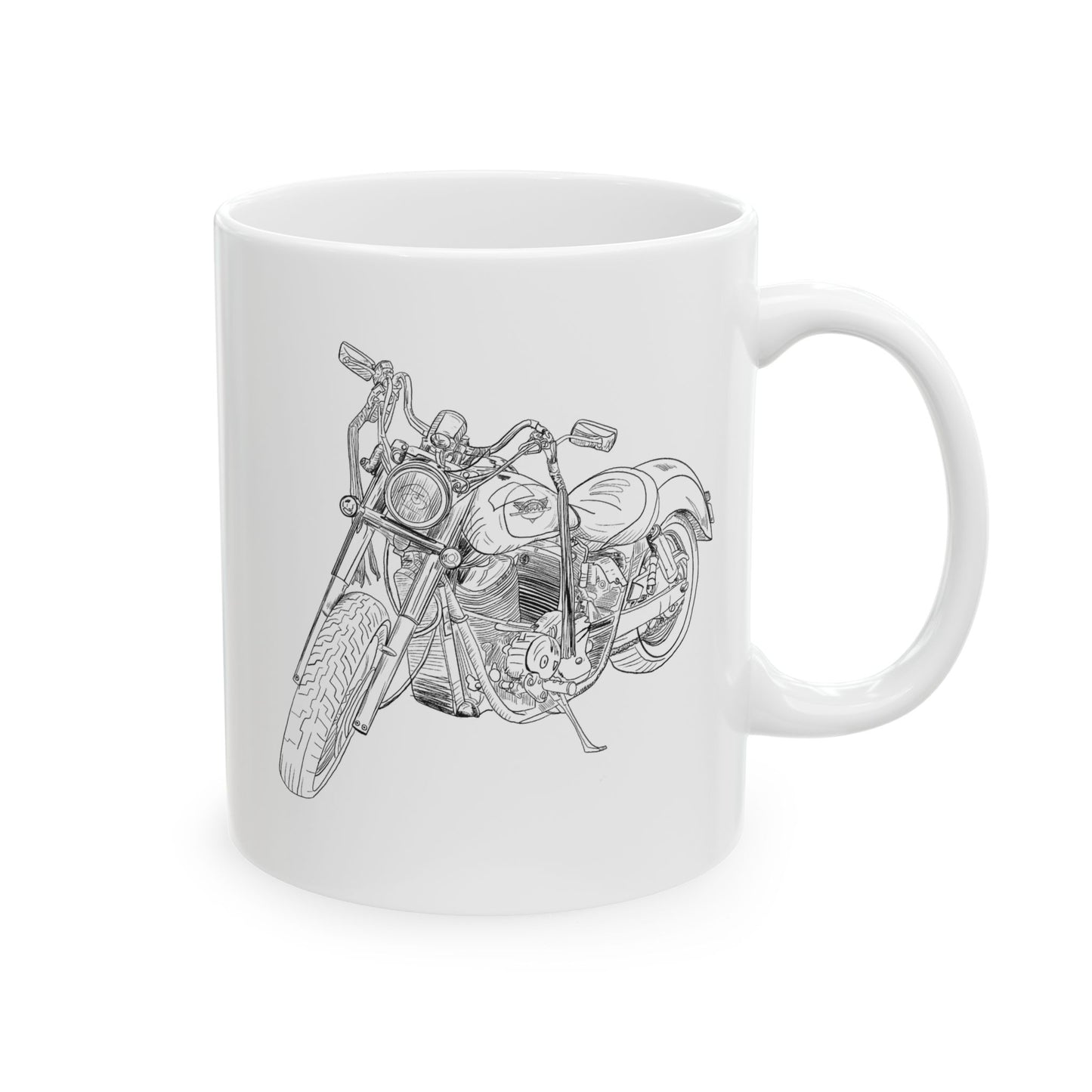 Harley Motorcycle Drawing Mug