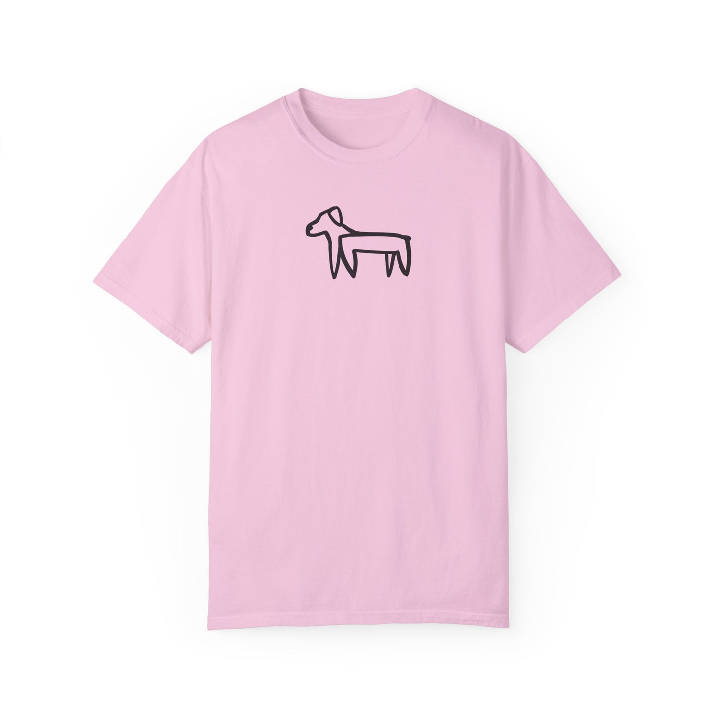Dog Tee (Transparent Style Black Dog) - Dog Drawing Shirt