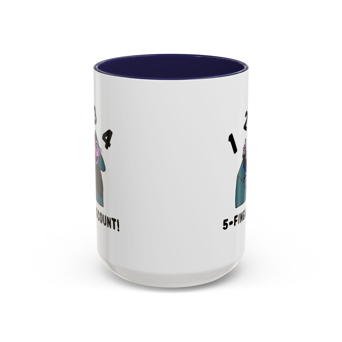 Five Finger Discount Accent Coffee Mug - Sesame Street The Count Parody Coffee Mug
