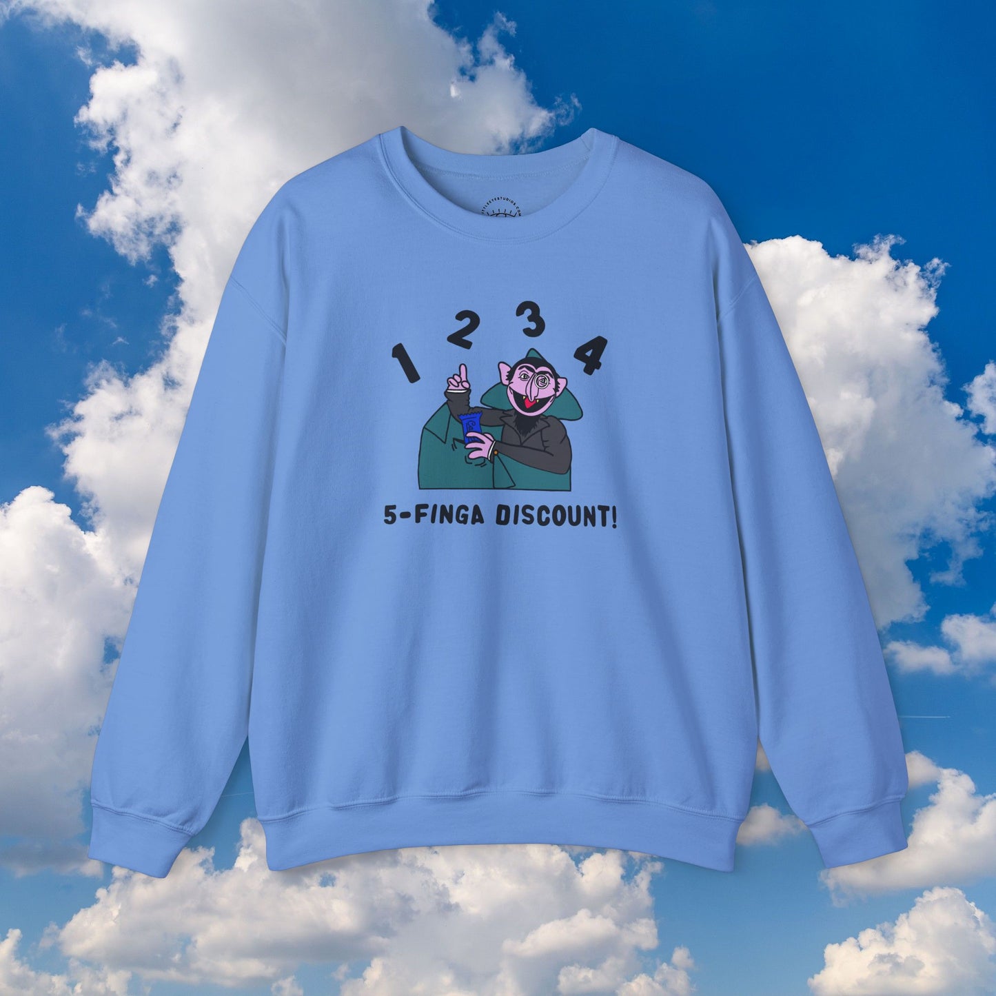 Five Finger Discount Sweatshirt - Sesame Street The Count Parody Sweatshirt