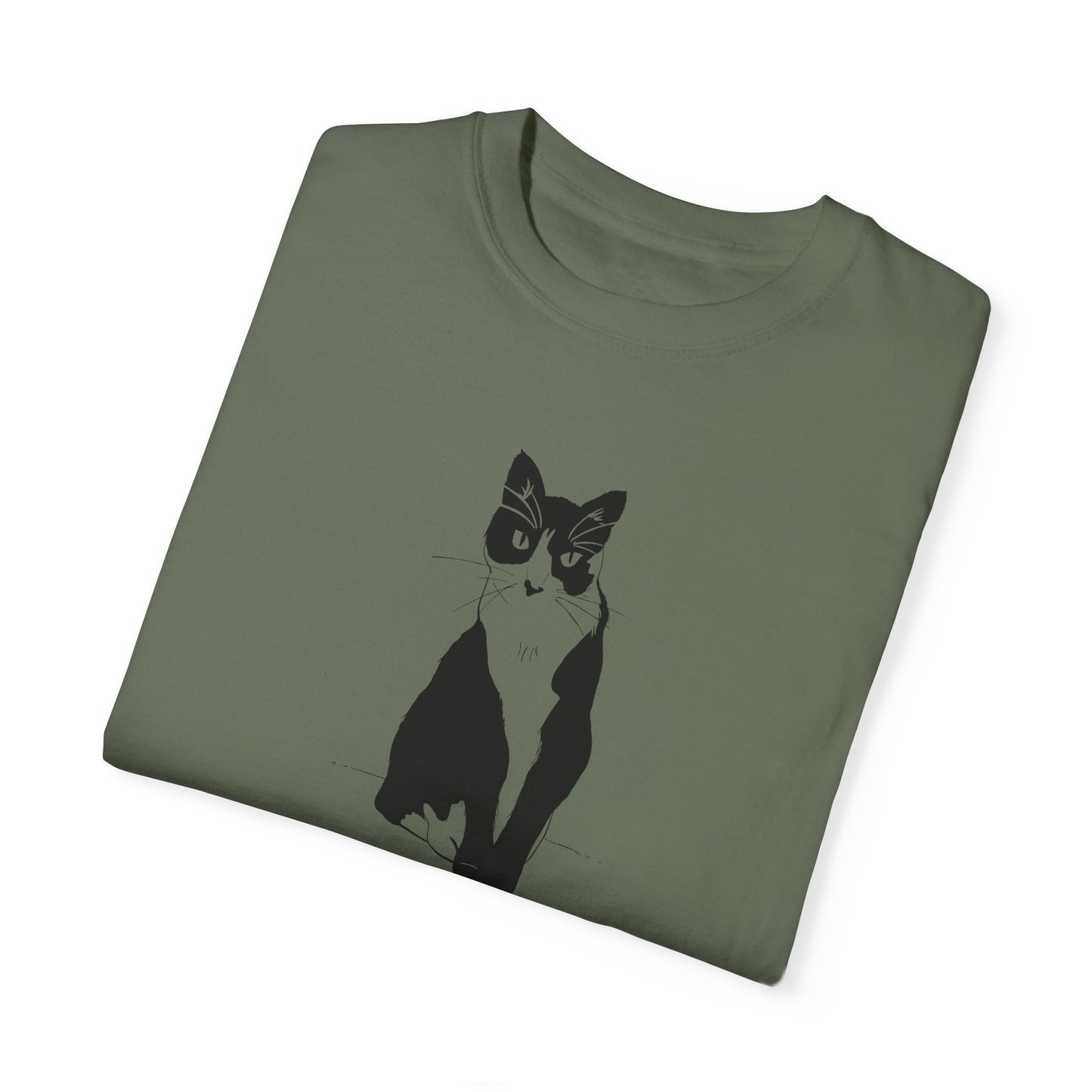 Cat Tee (Transparent Style Cat) - Cat Drawing Shirt