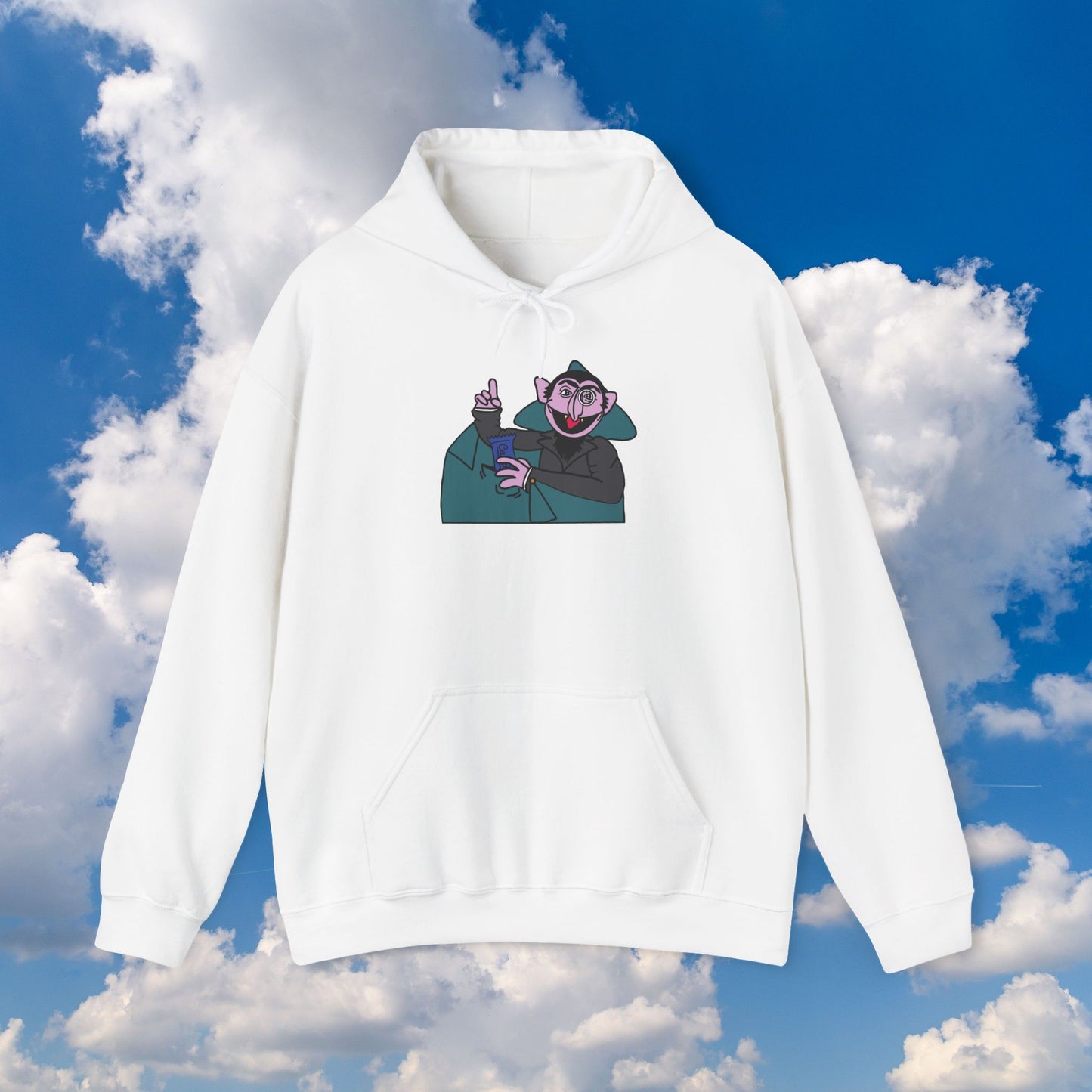 The Count Stealing Candy Hoodie - Sesame Street The Count Parody Hooded Sweatshirt