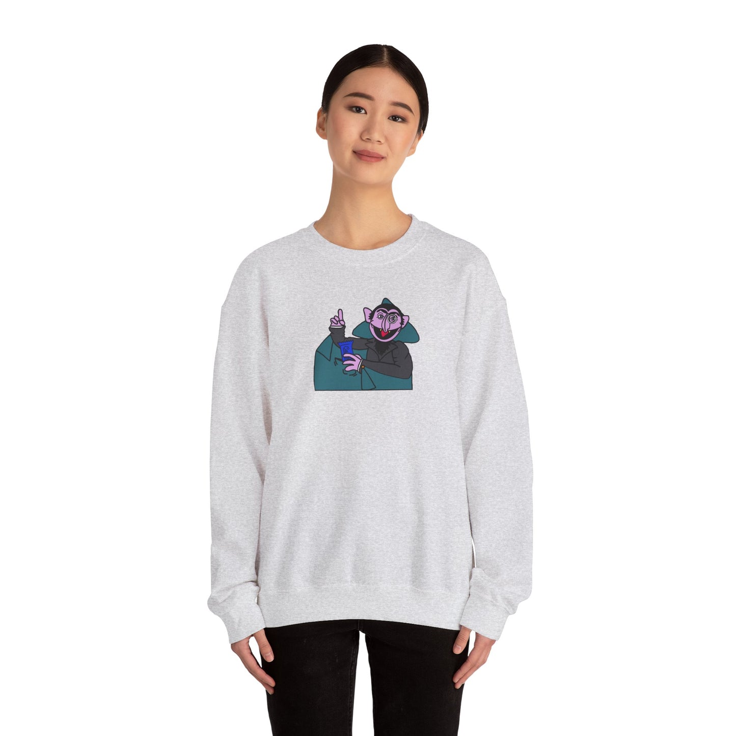 The Count Stealing Candy Sweatshirt - Sesame Street The Count Parody Sweatshirt