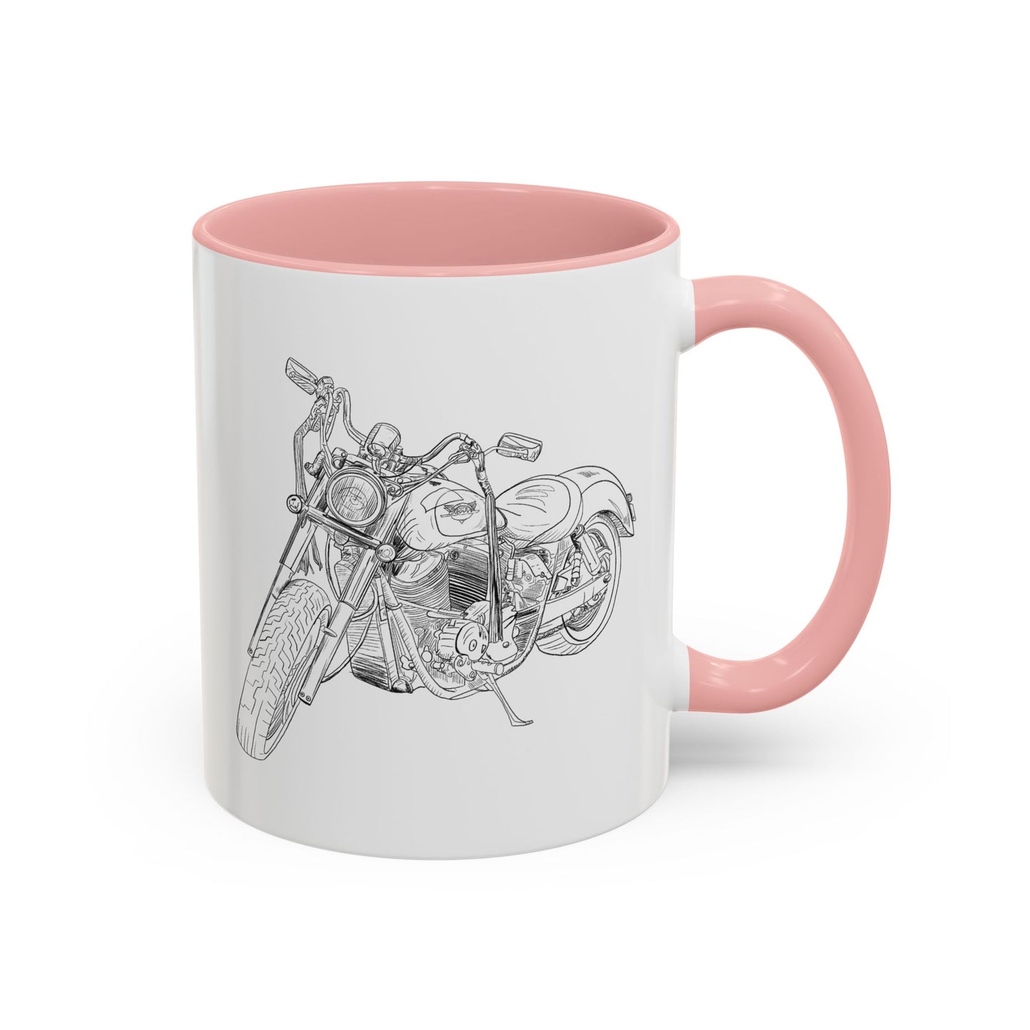 Motorcycle Drawing Accent Mug