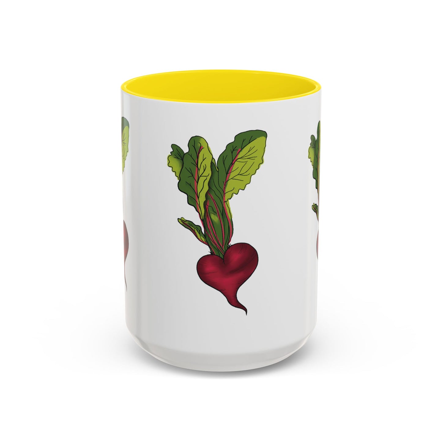 Triple Heart Beet Accent Mug