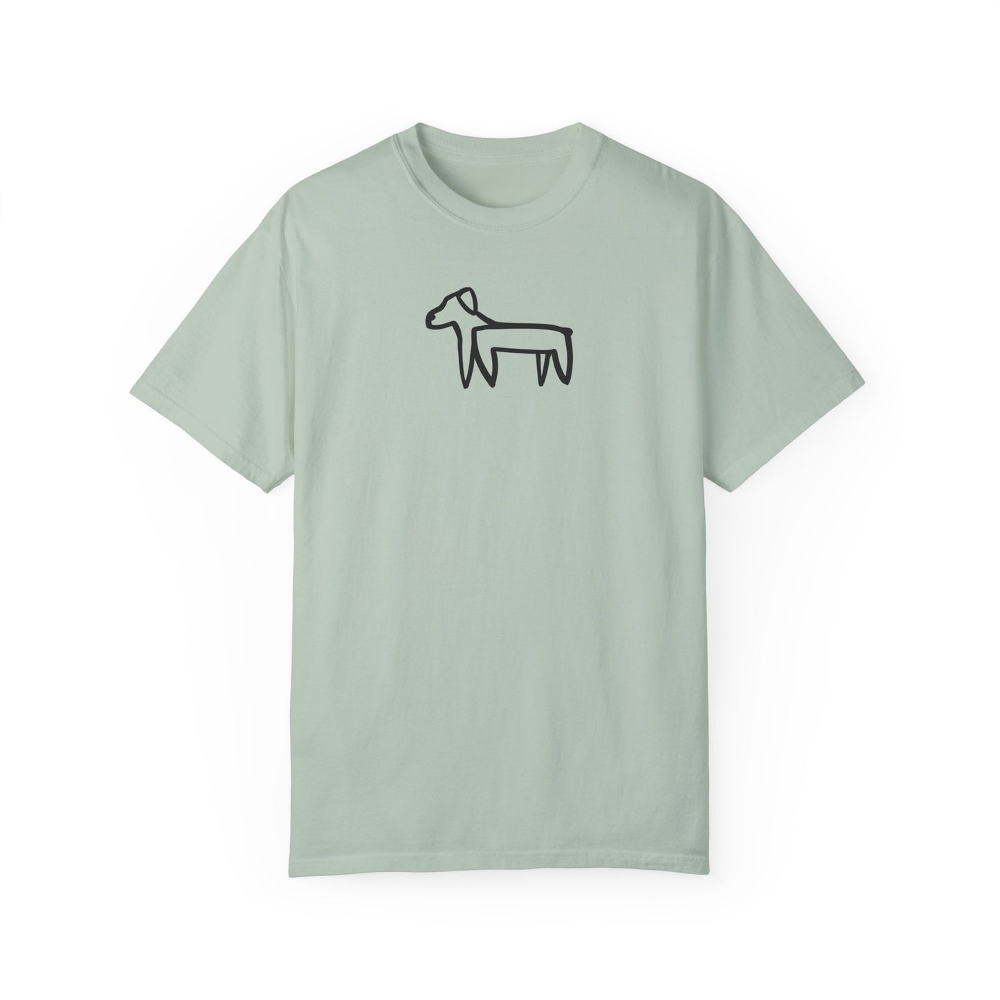 Dog Tee (Transparent Style Black Dog) - Dog Drawing Shirt