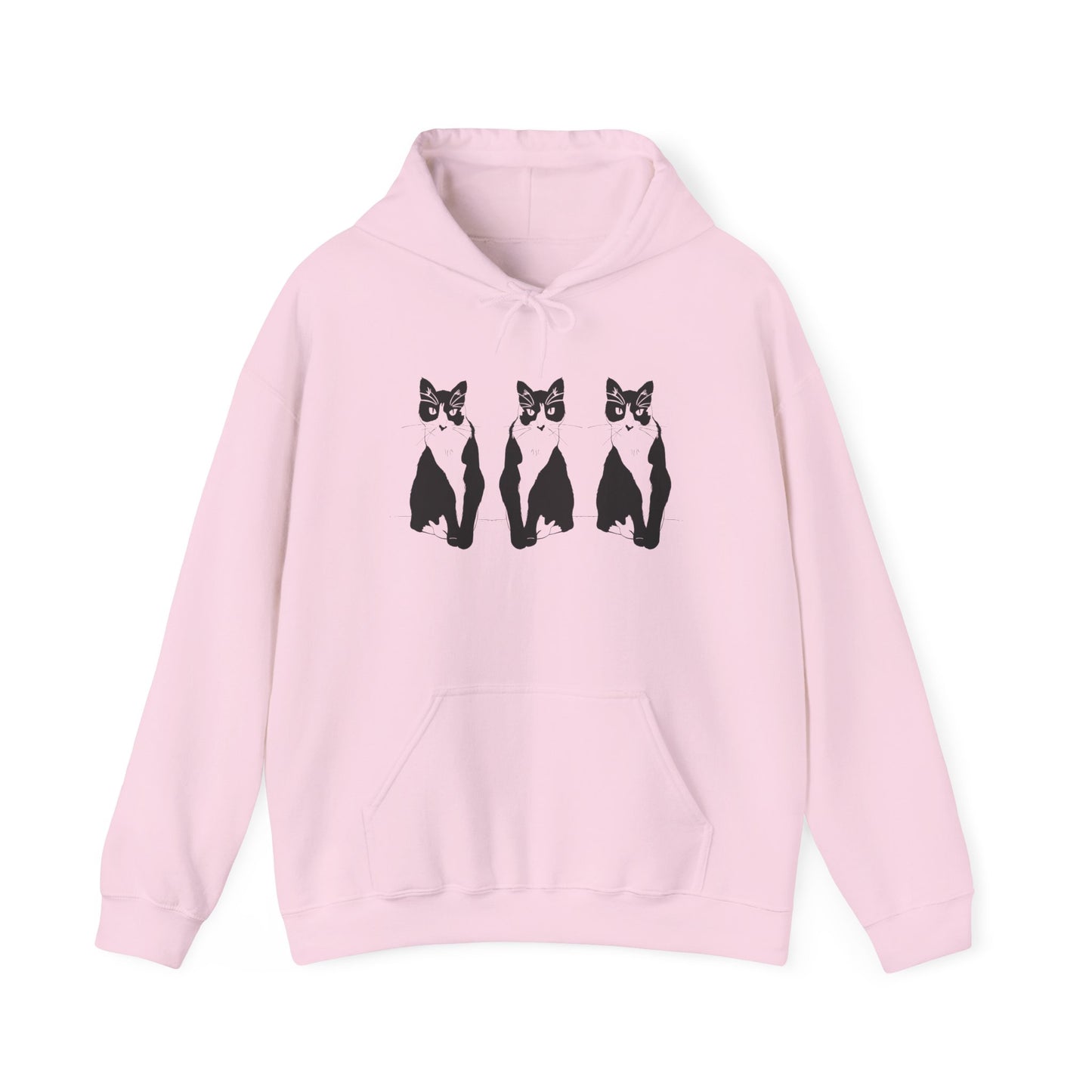 Cat x3 Hoodie (Transparent Style Cat) - Cat Hooded Sweatshirt