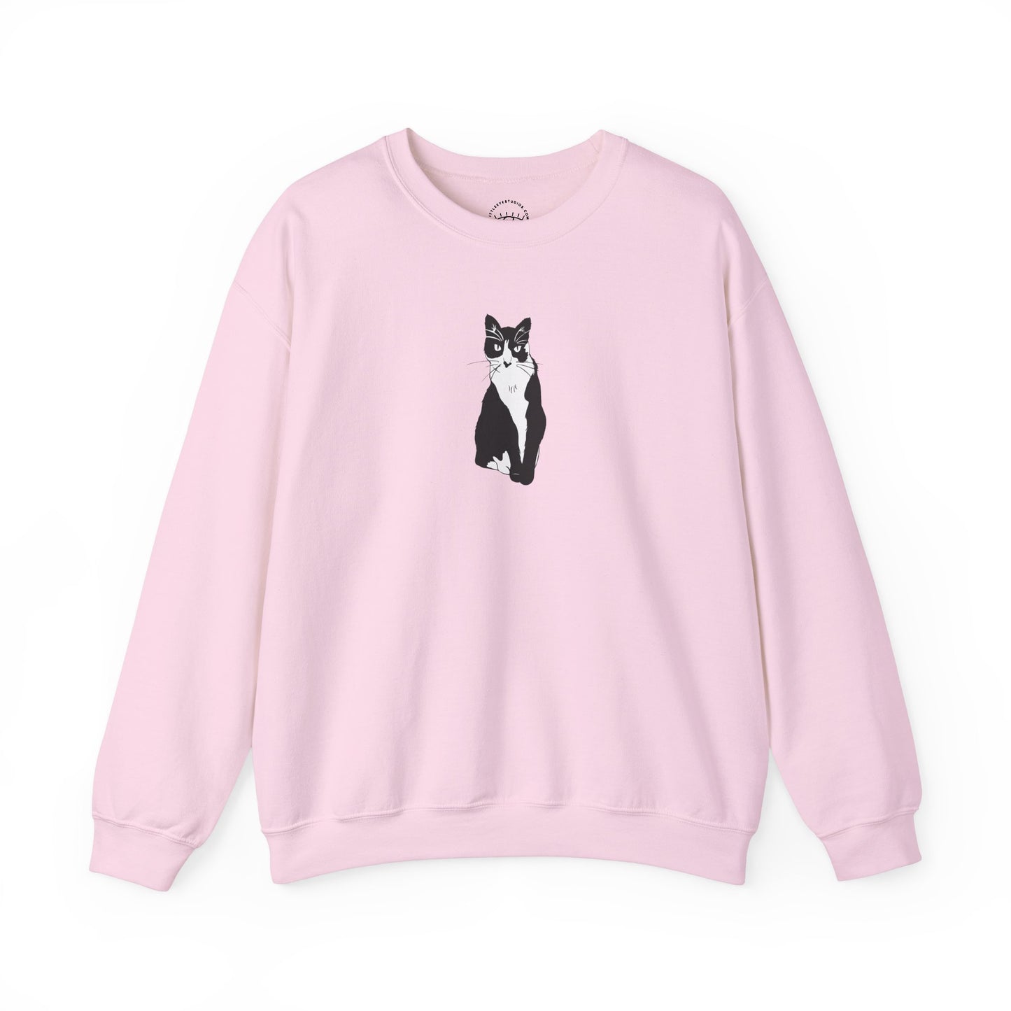 Cat Sweatshirt (B&W Style Cat) - Cat Drawing Sweatshirt