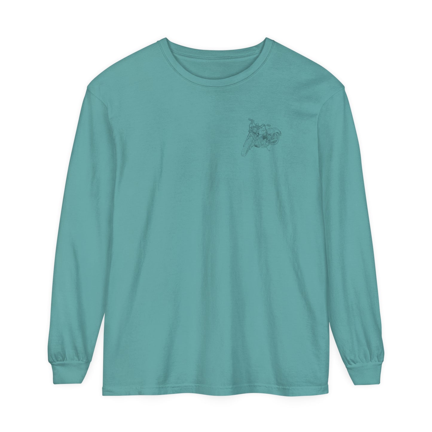 Ride Me Motorcycle Long Sleeve Tee Back Design