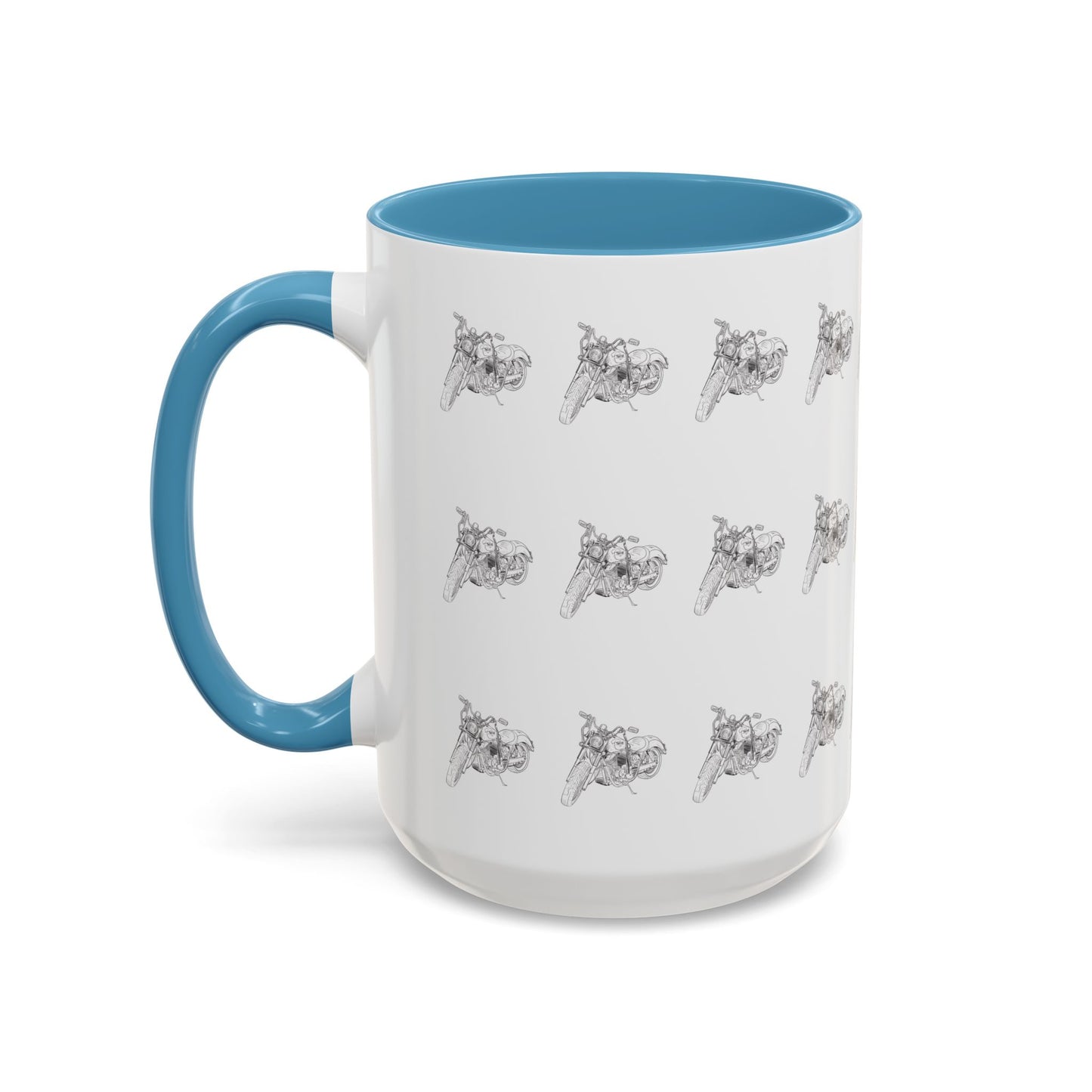 Motorcycle Pattern Coffee Mug - Harley Drawing Mug