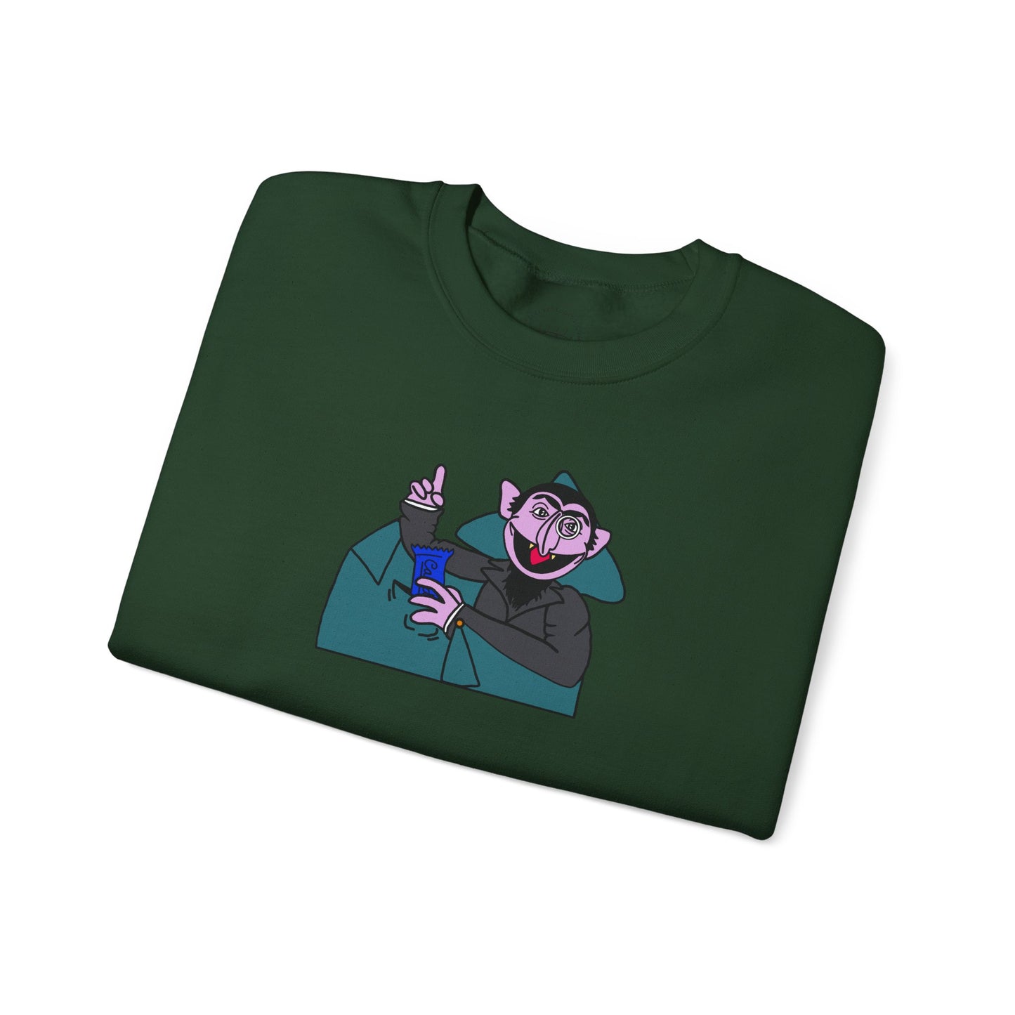 The Count Stealing Candy Sweatshirt - Sesame Street The Count Parody Sweatshirt