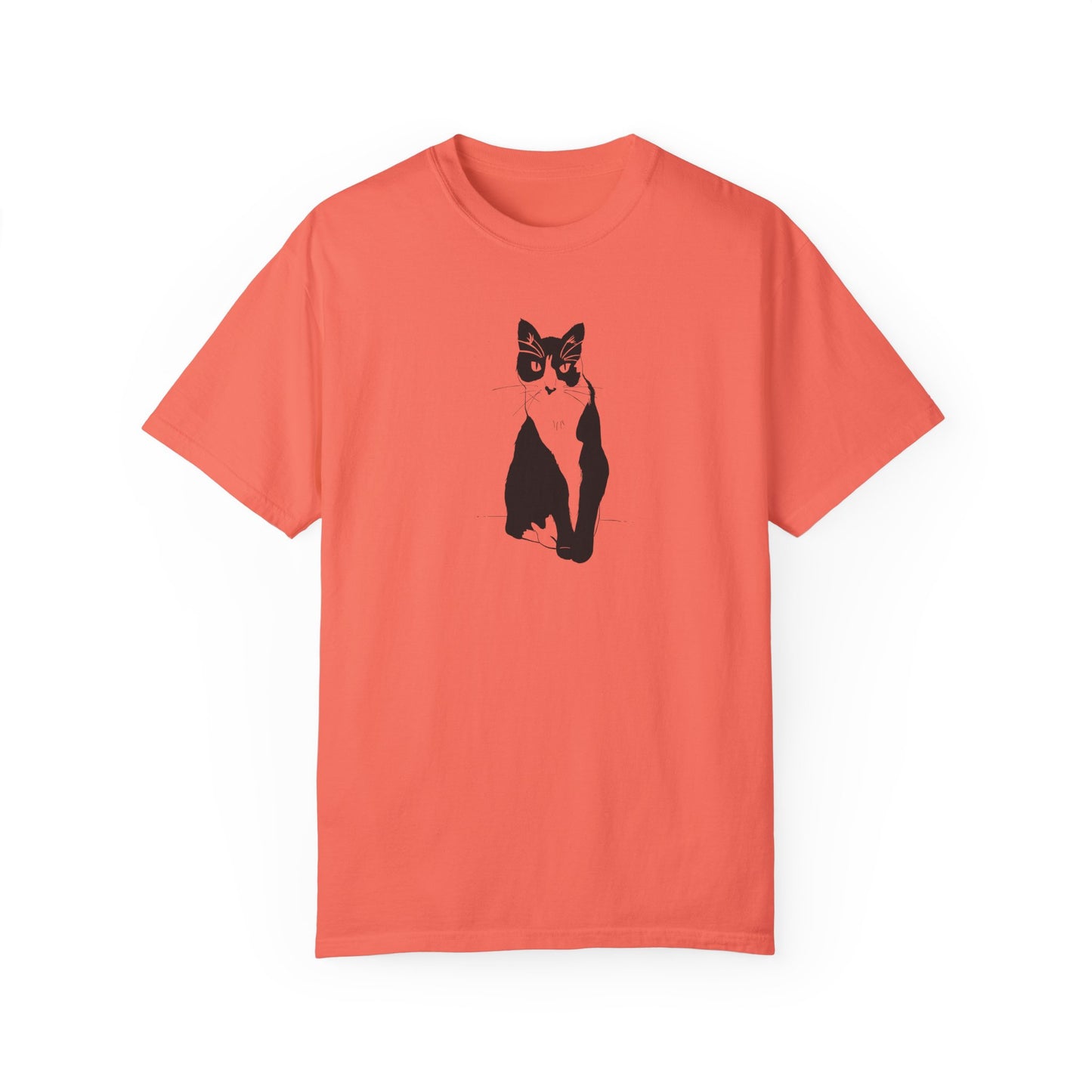 Cat Tee (Transparent Style Cat) - Cat Drawing Shirt
