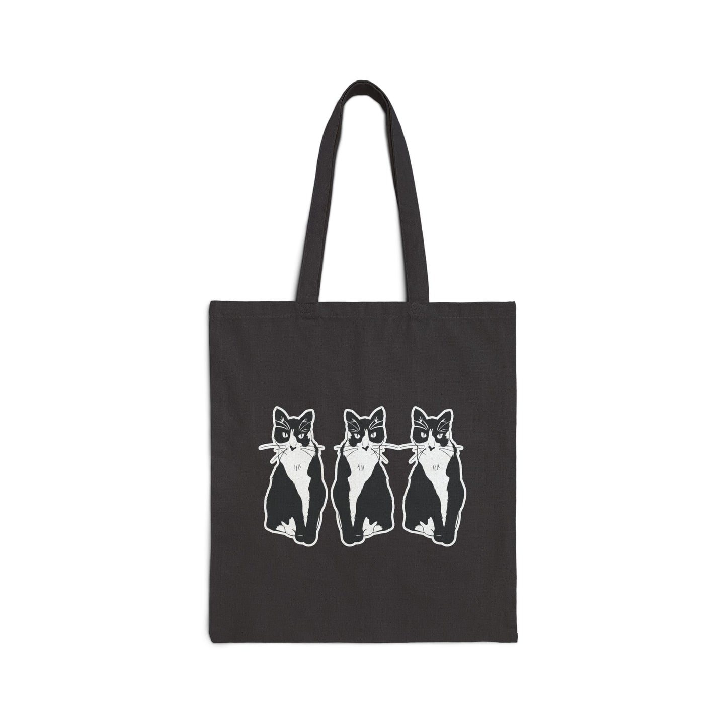 Cat x3 Tote Bag (Sticker Style Cat) - Cat Drawing Bag
