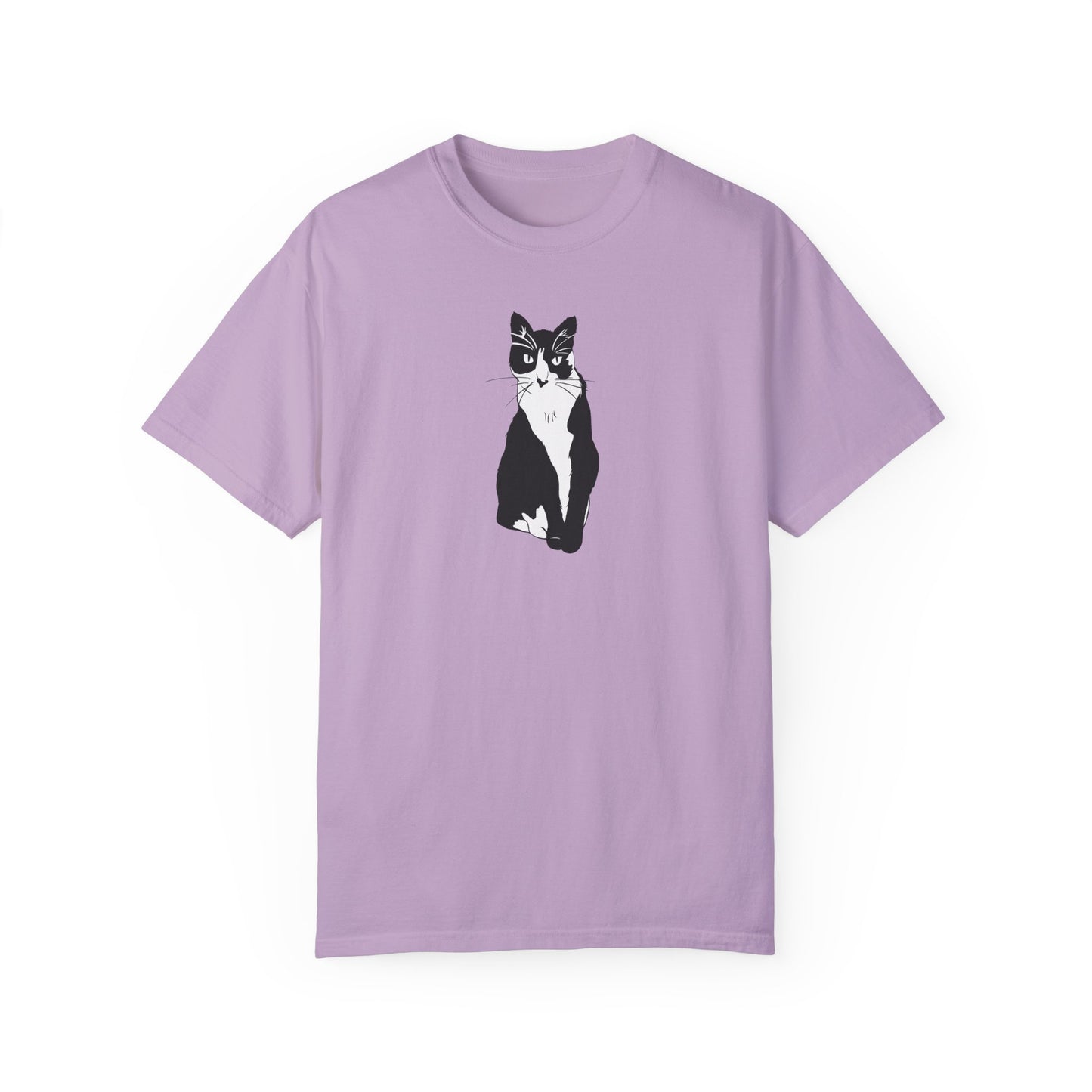 Cat Tee (B&W Style Cat) - Cat Drawing Shirt