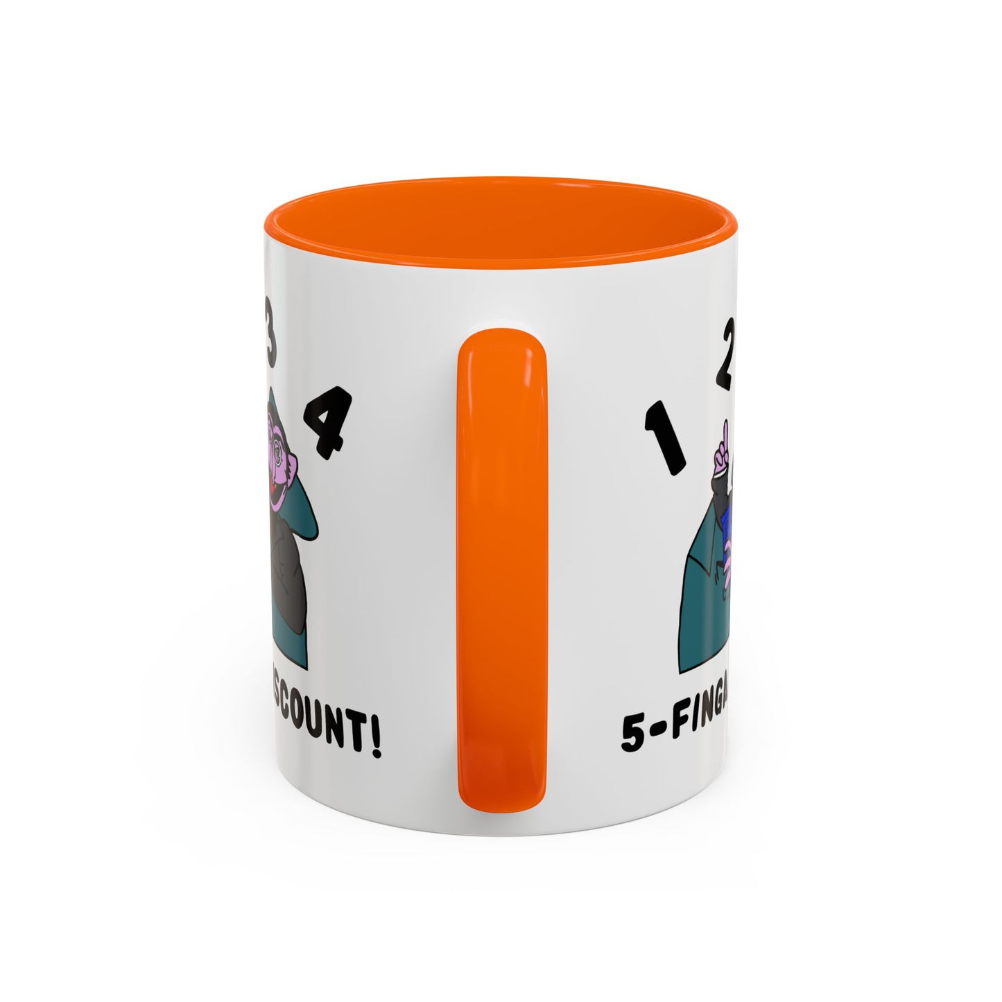 Five Finger Discount Accent Coffee Mug - Sesame Street The Count Parody Coffee Mug