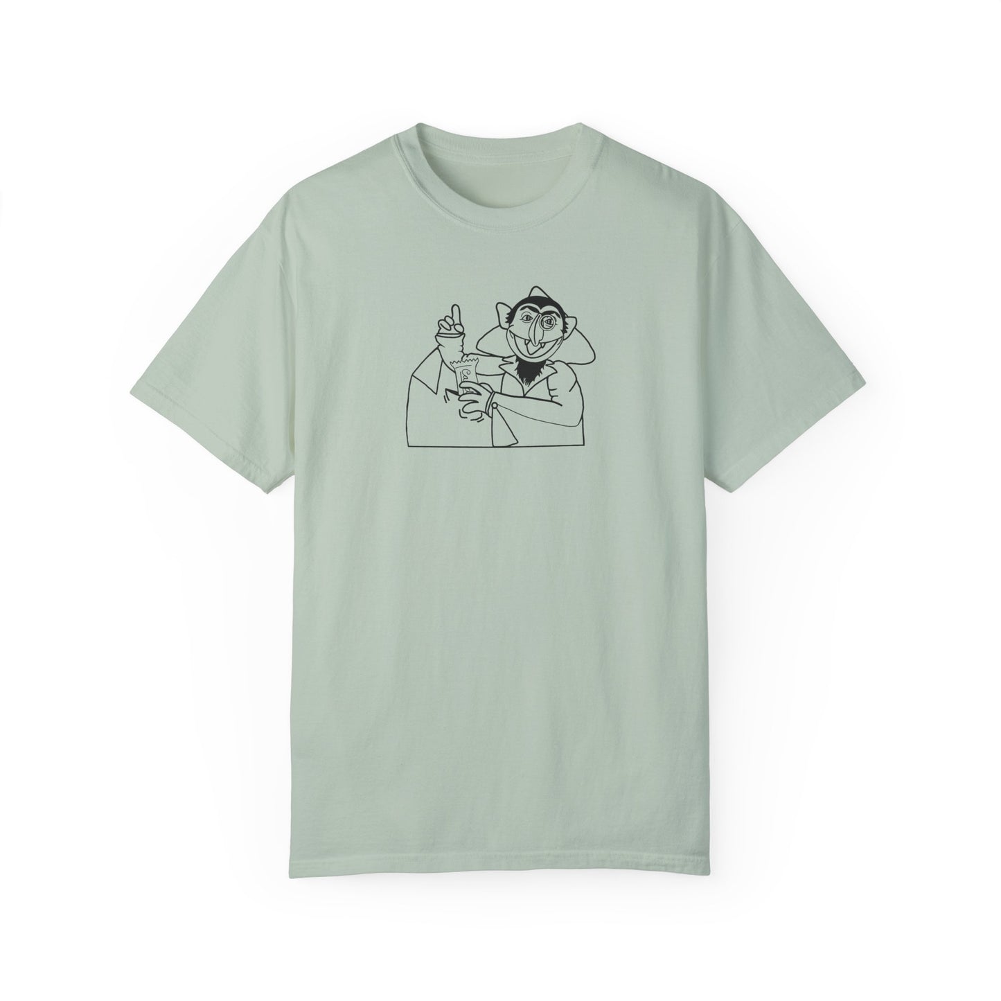 The Count Stealing Candy Outline Tee - Sesame Street The Count Parody Tee