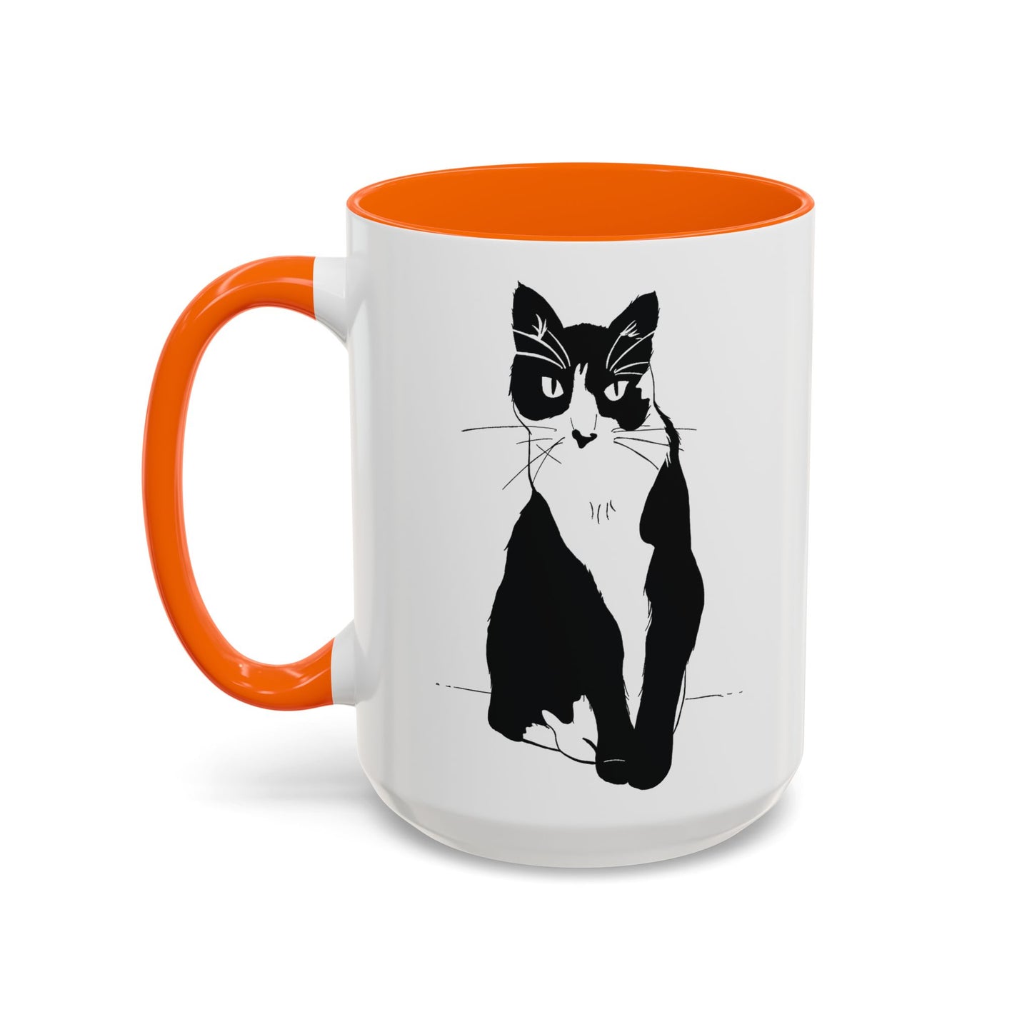 Cat Mug (Transparent Style Cat) - Two Cats Accent Edition Cat Mug