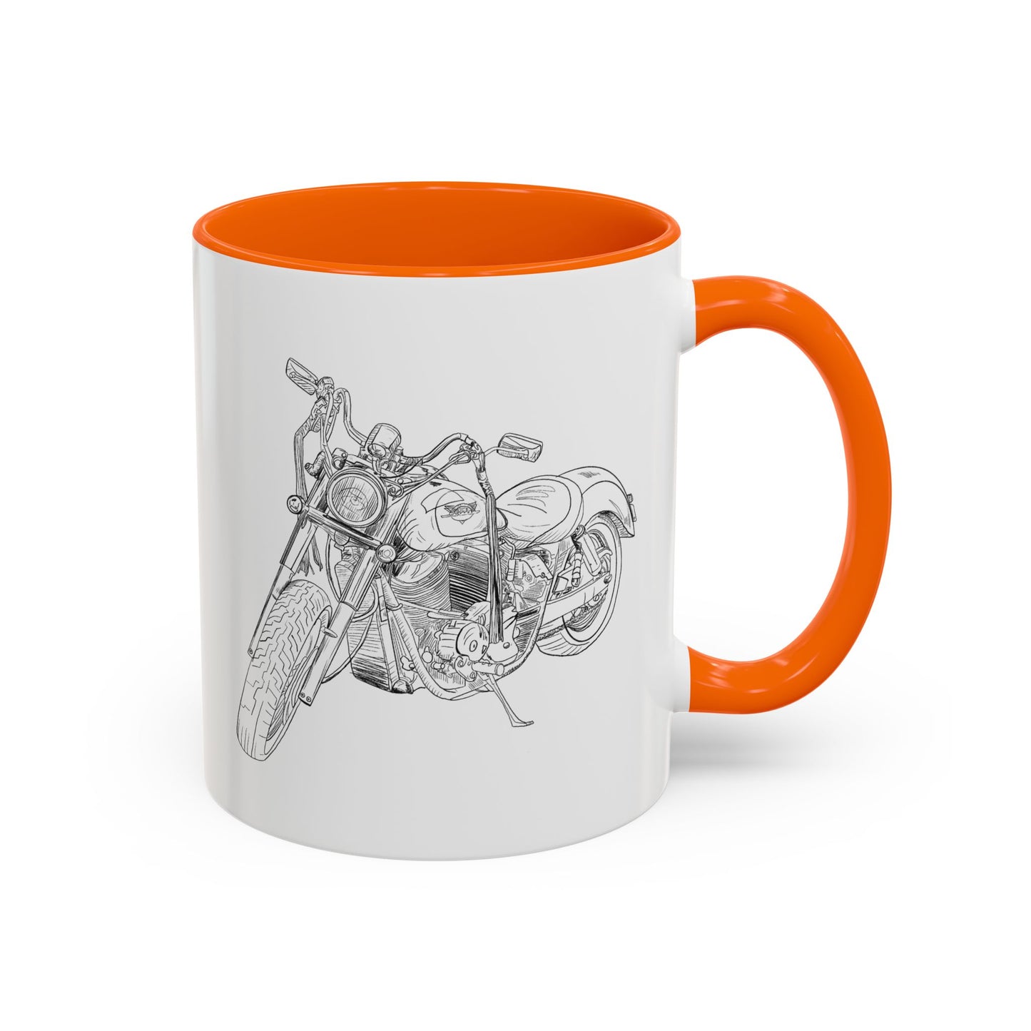 Motorcycle Drawing Accent Mug