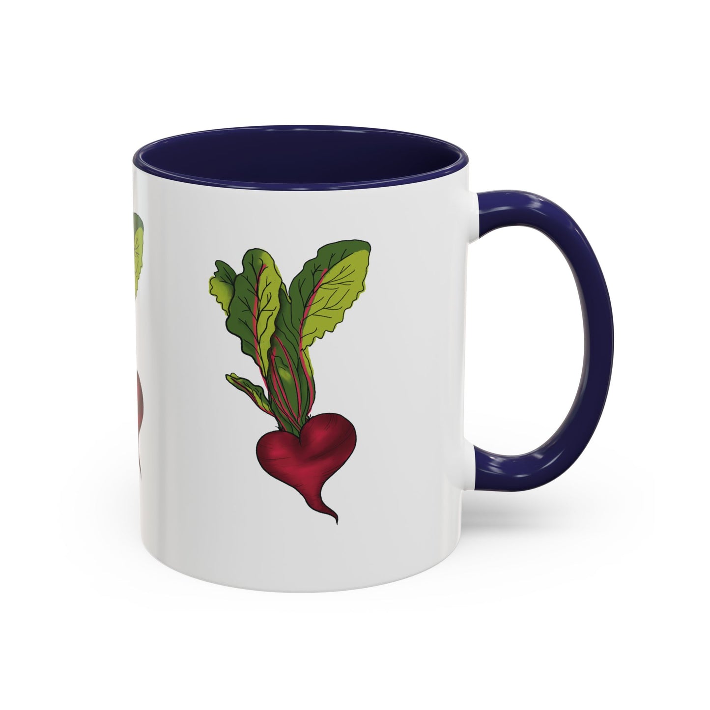Triple Heart Beet Accent Mug