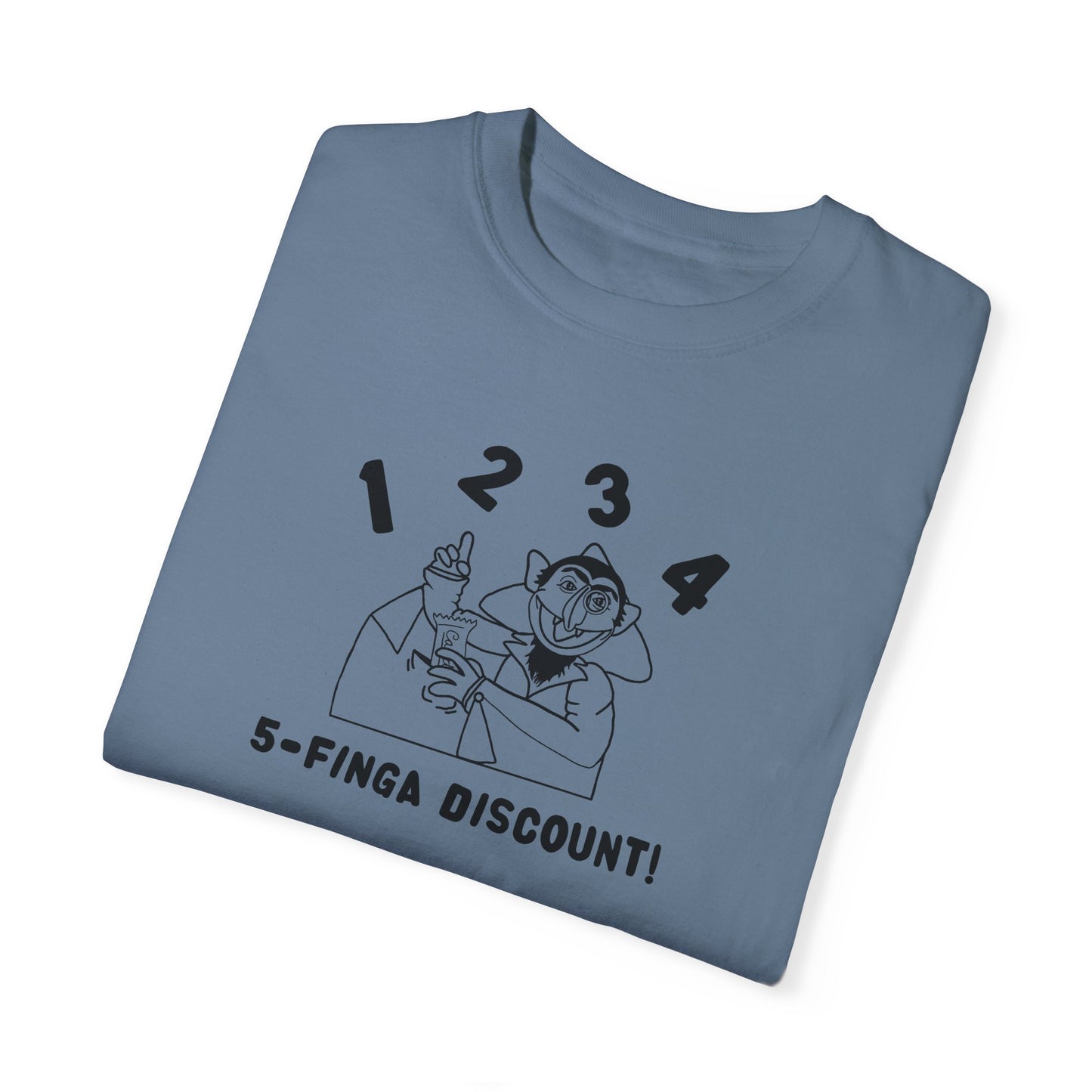 Five Finger Discount Outline Tee - Sesame Street The Count Parody Shirt