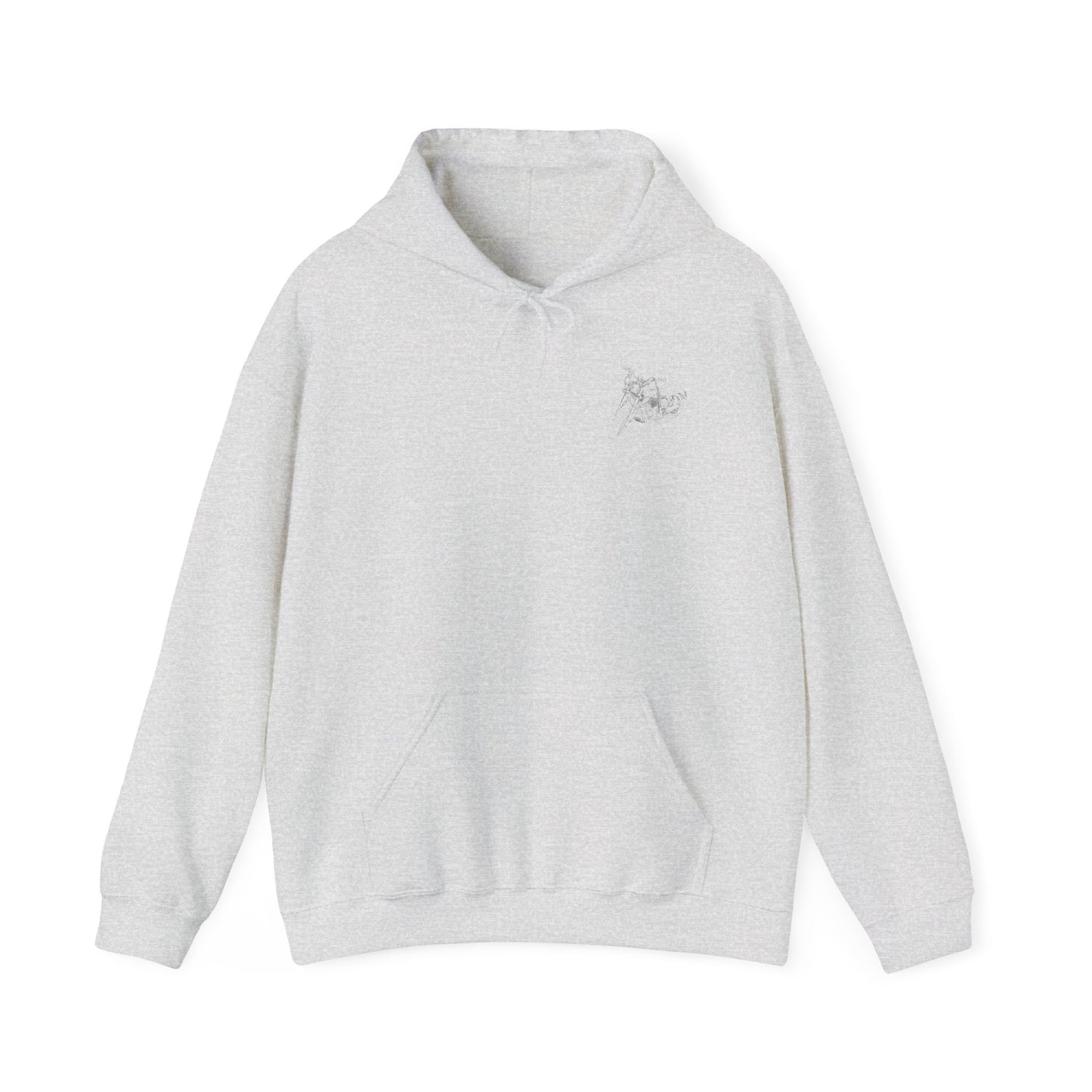 Ride Me Harley Motorcycle Drawing Hoodie Sweatshirt - Back Design