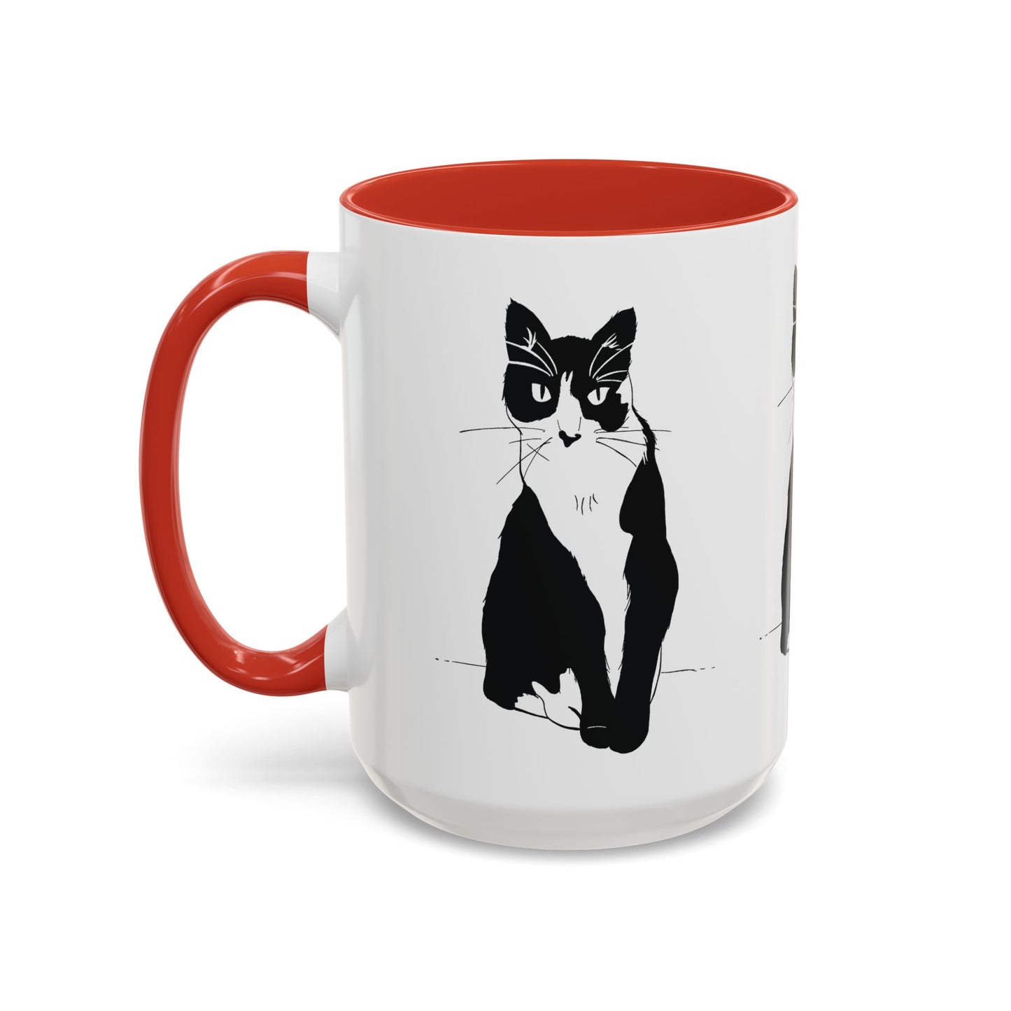Three Cats Accent Mug (Transparent Style Cat) - Three Cats Edition Cat Mug
