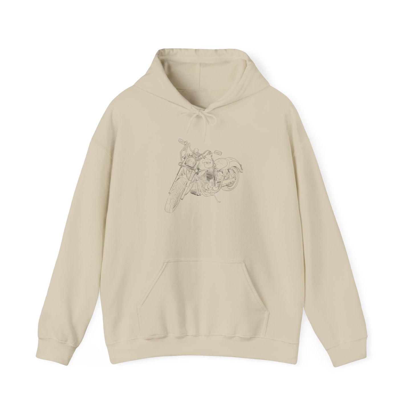 Harley Motorcycle Drawing Hoodie Sweatshirt