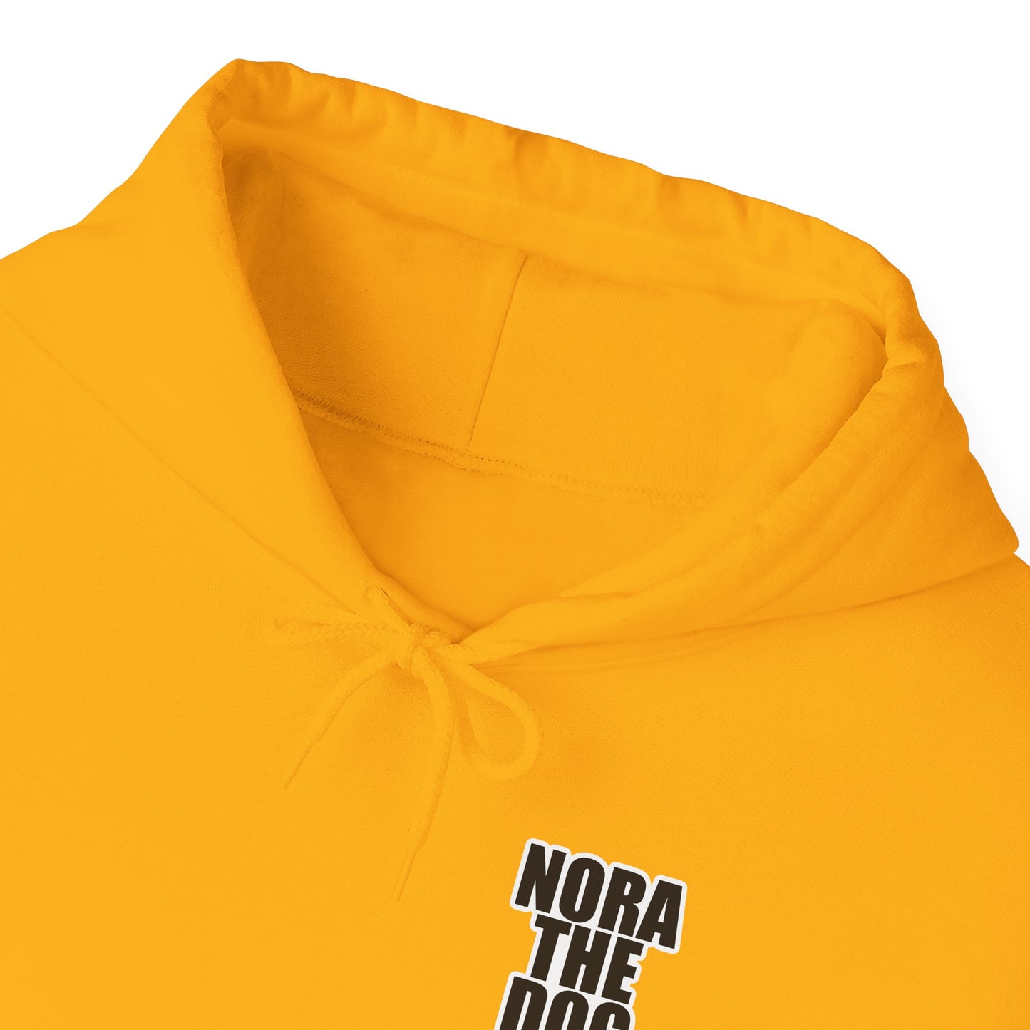 Nora the Dog Heart Hoodie Back Design (Sticker Style Nora) - Nora Hooded Sweatshirt