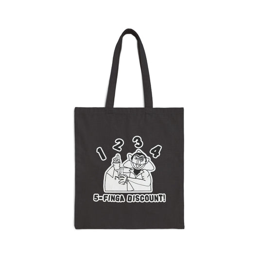 Five Finger Discount Outline Tote Bag - Sesame Street The Count Parody Bag