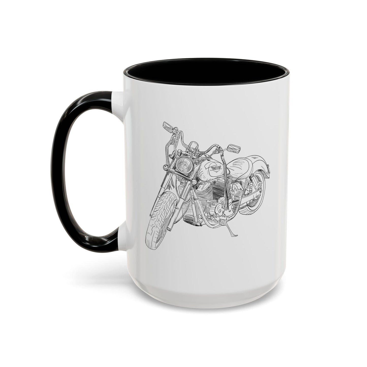 Motorcycle Drawing Accent Mug