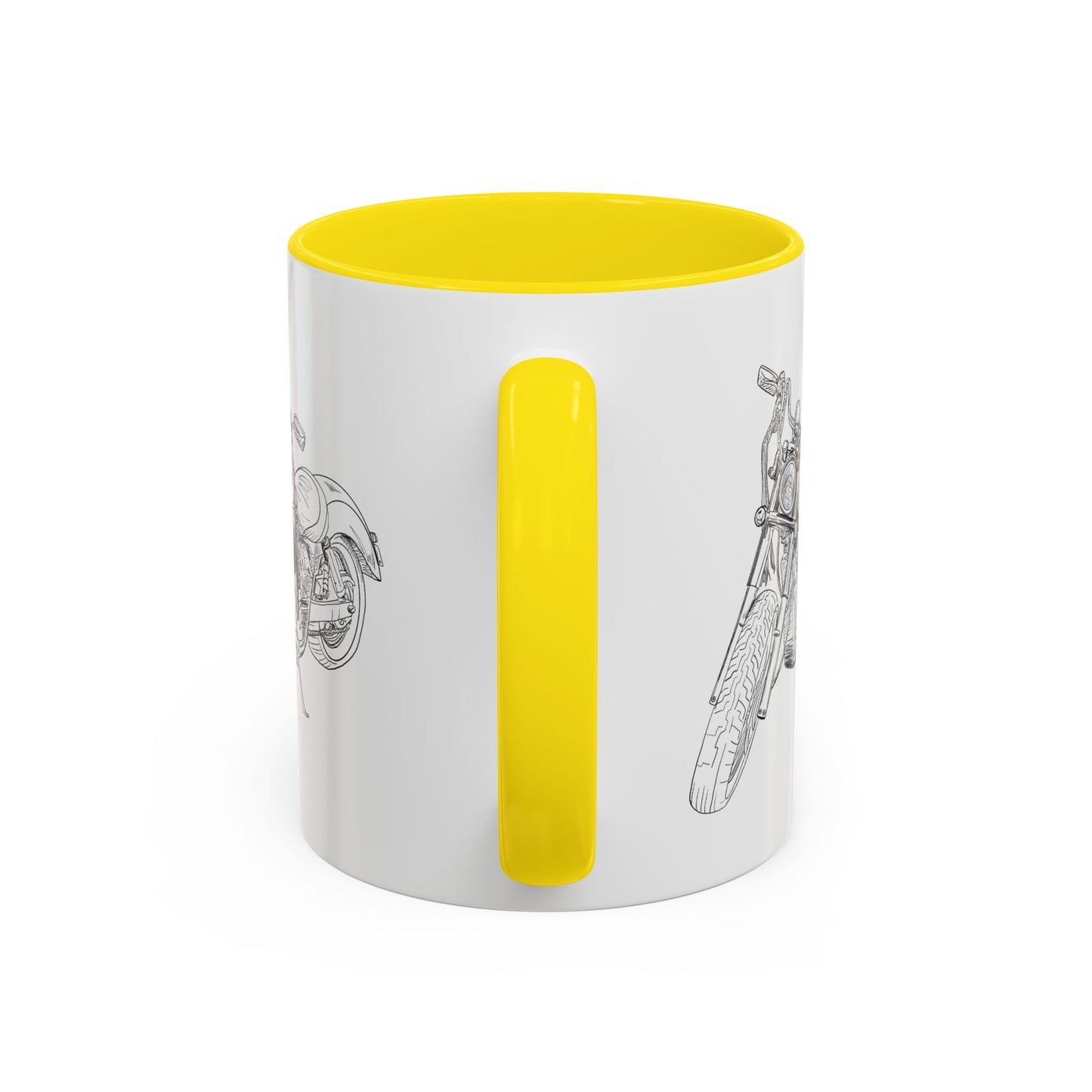 Motorcycle Drawing Accent Mug