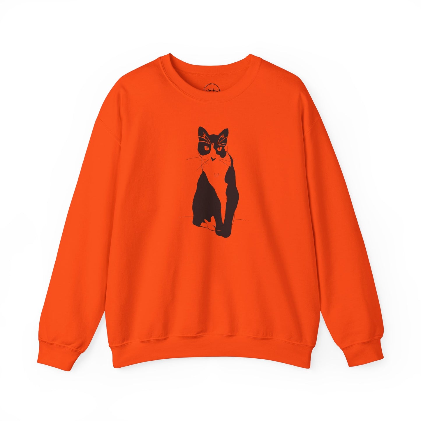 Cat Sweatshirt (Transparent Style Cat) - Cat Drawing Sweatshirt
