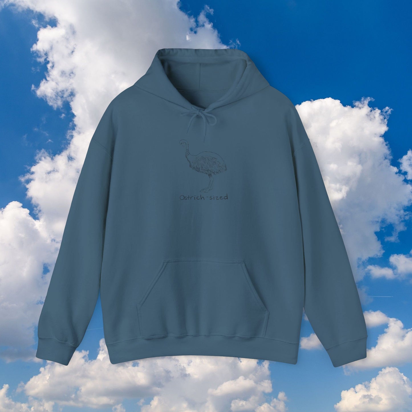 Ostrich-sized Drawing Hoodie Sweatshirt