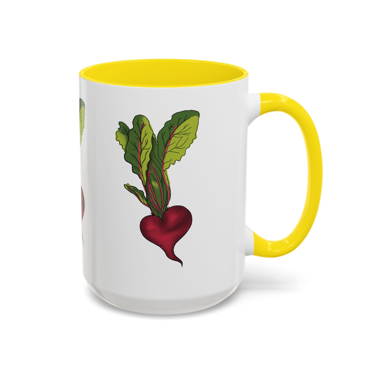 Triple Heart Beet Accent Mug
