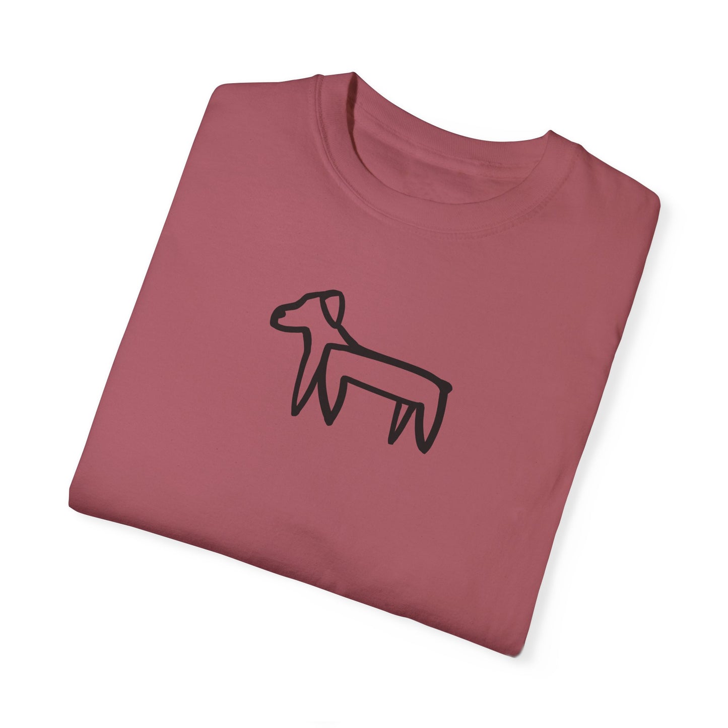 Dog Tee (Transparent Style Black Dog) - Dog Drawing Shirt