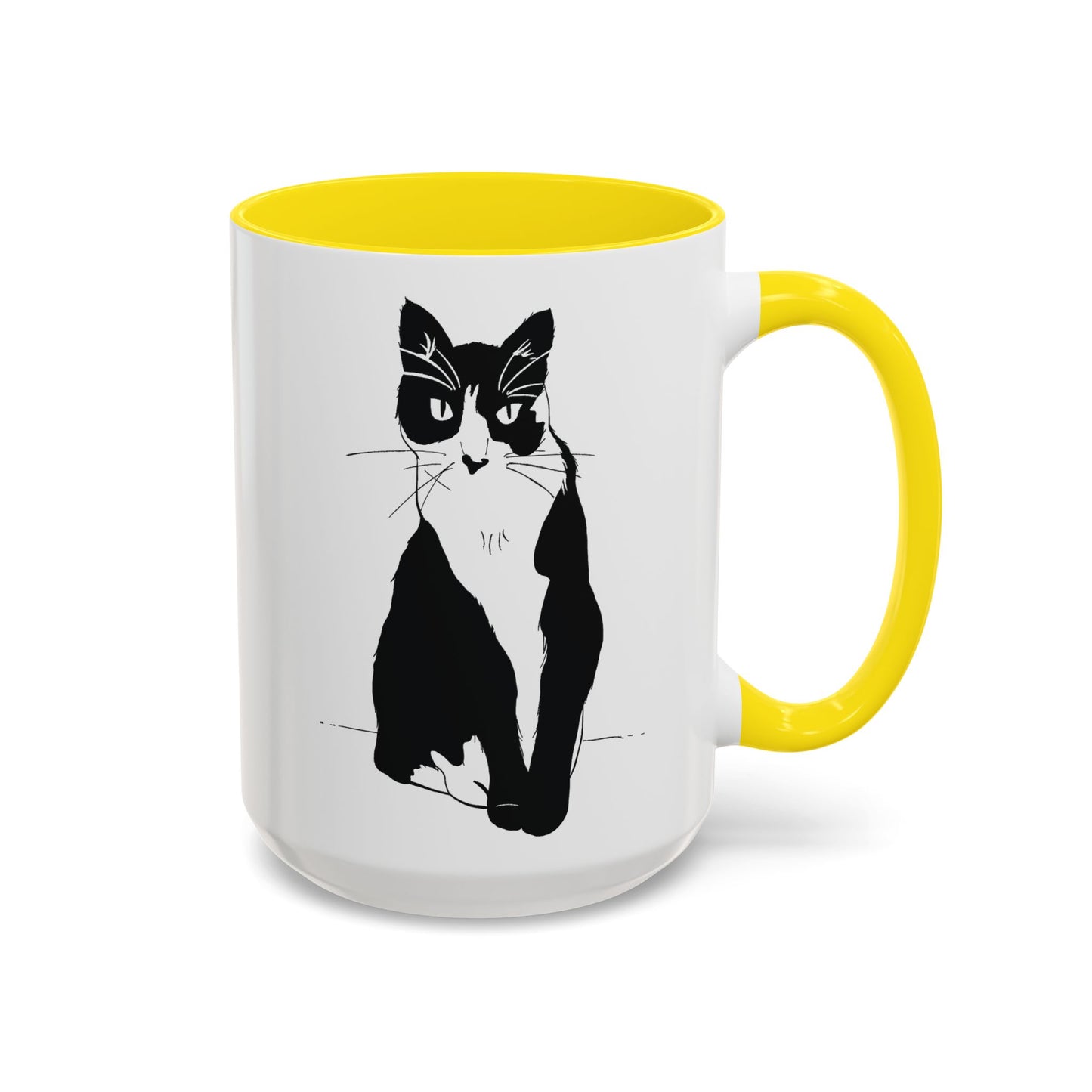 Cat Mug (Transparent Style Cat) - Two Cats Accent Edition Cat Mug