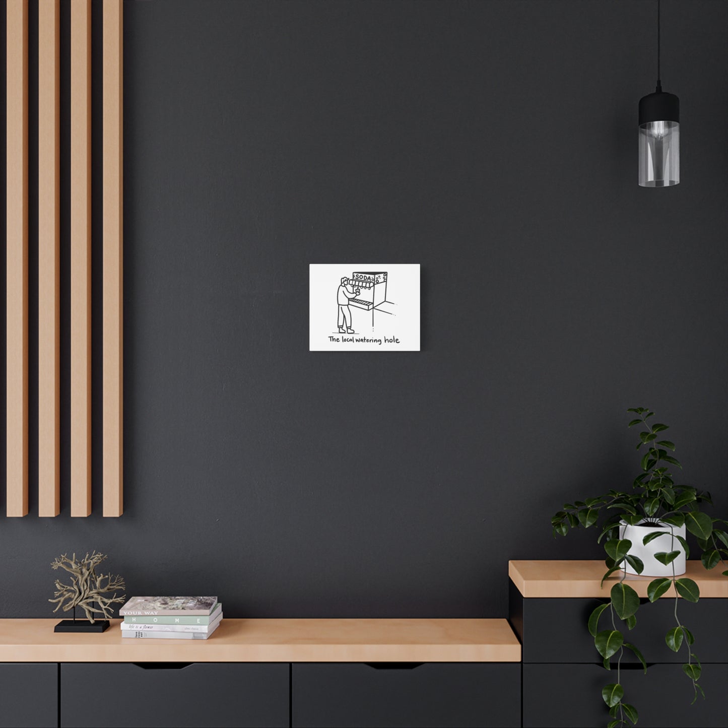 Local Watering Hole Canvas Print - White Background