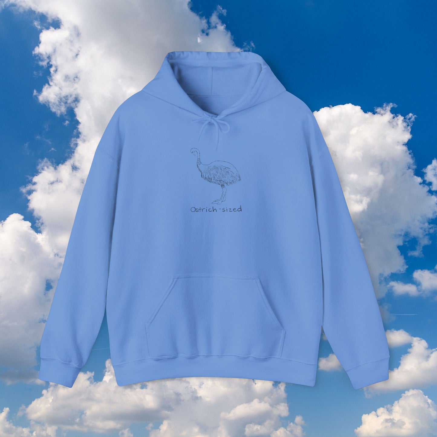 Ostrich-sized Drawing Hoodie Sweatshirt