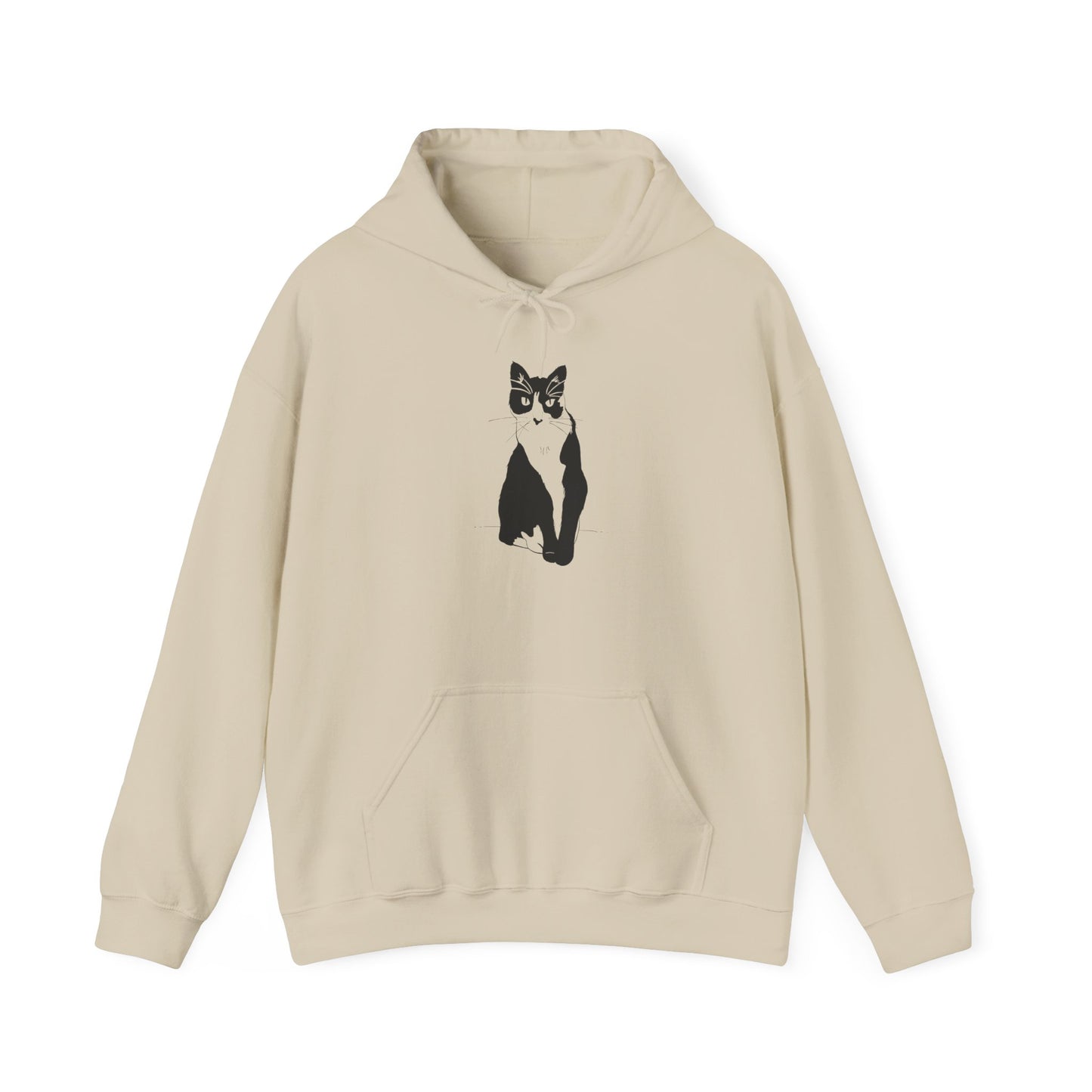 Cat Hoodie (Transparent Style Cat) - Cat Drawing Hooded Sweatshirt
