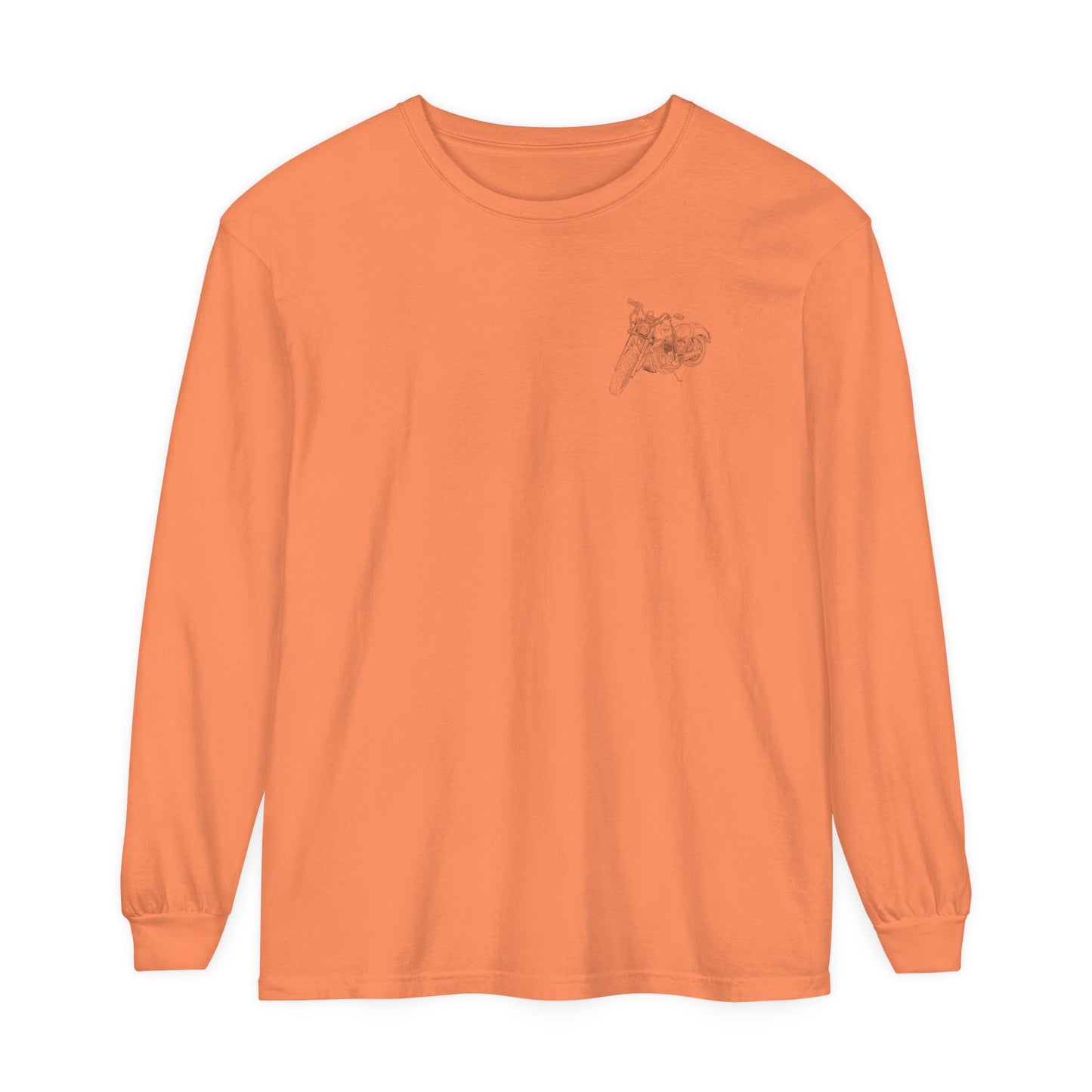 Ride Me Motorcycle Long Sleeve Tee Back Design