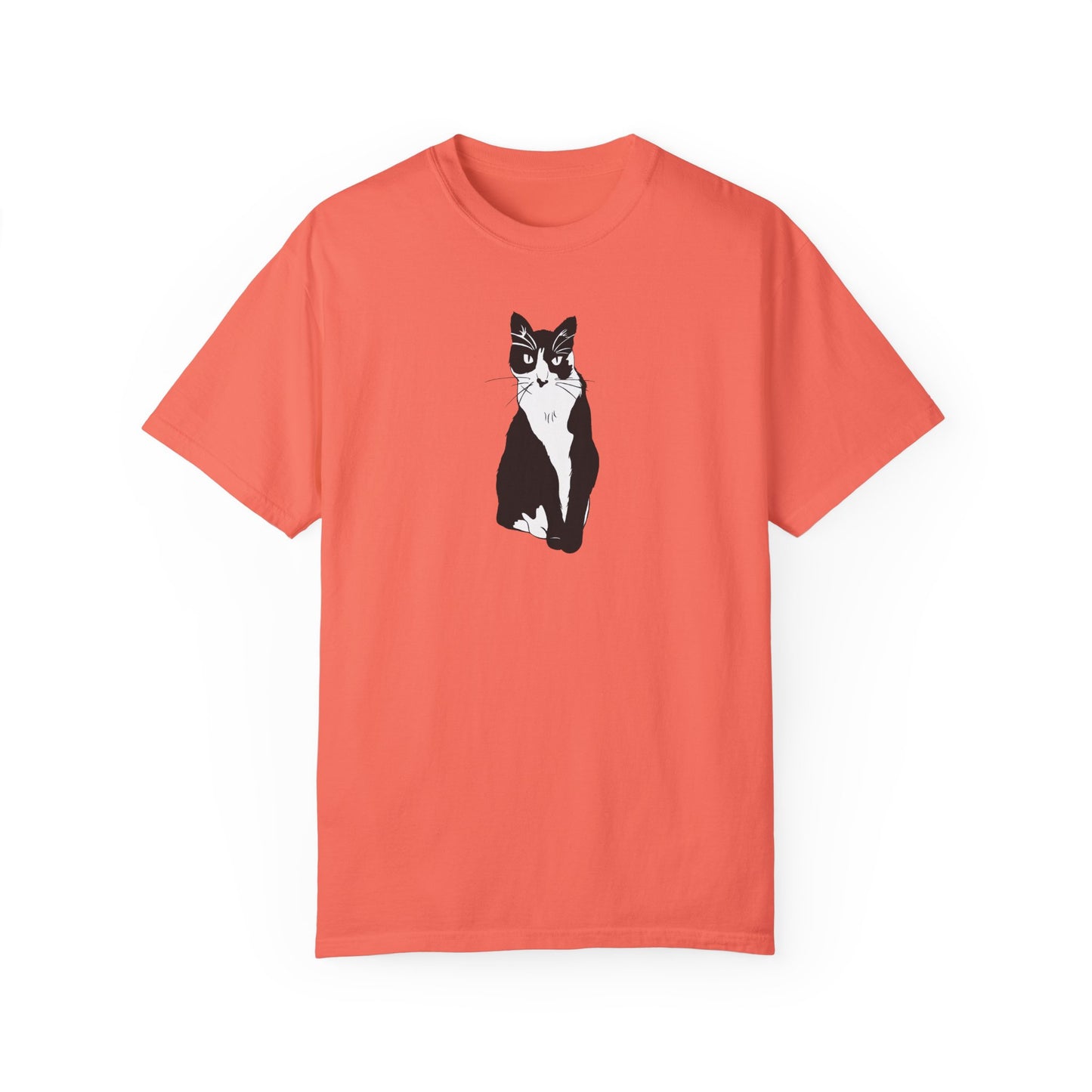 Cat Tee (B&W Style Cat) - Cat Drawing Shirt