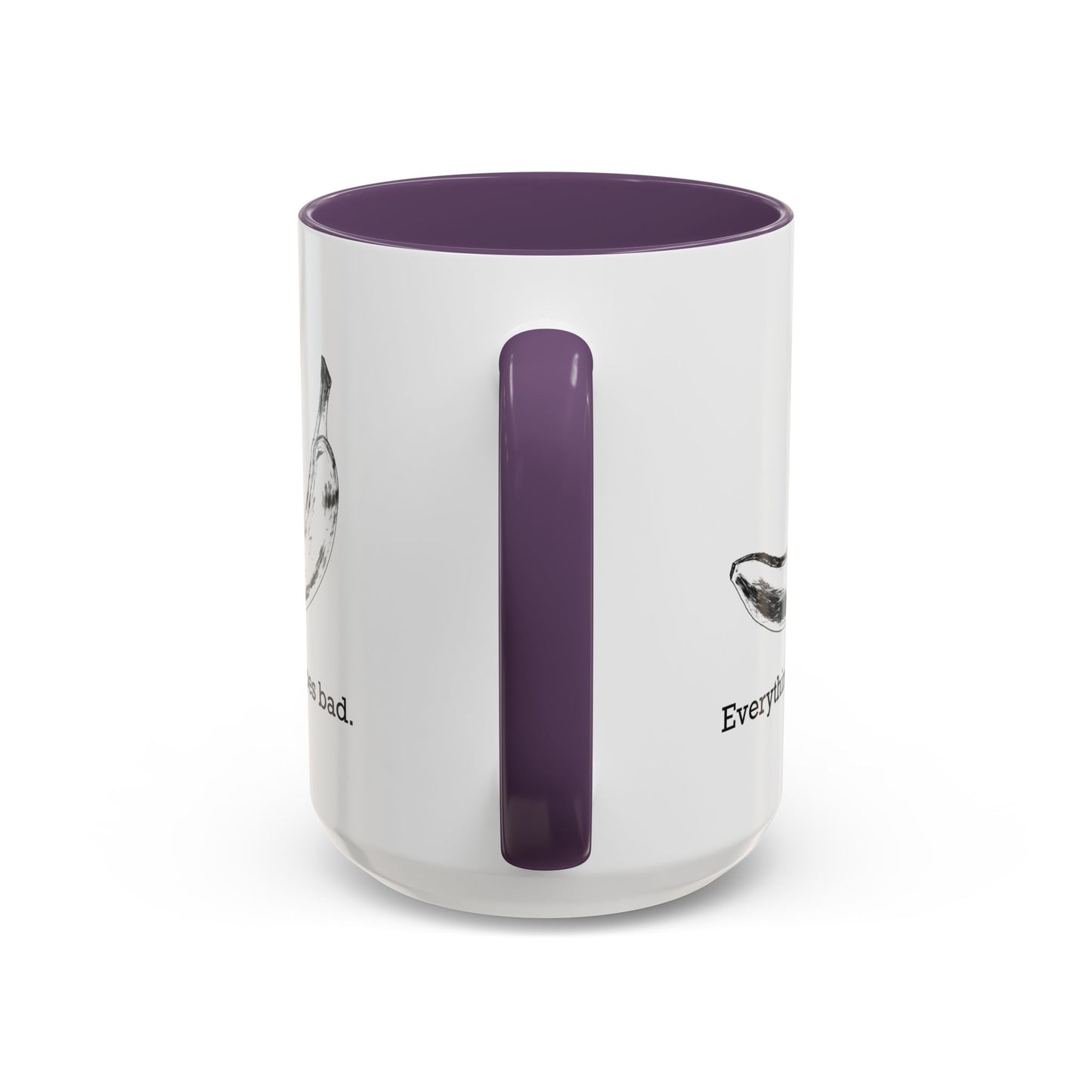 Everything Goes Bad Rotting Banana B&W Accent Mug