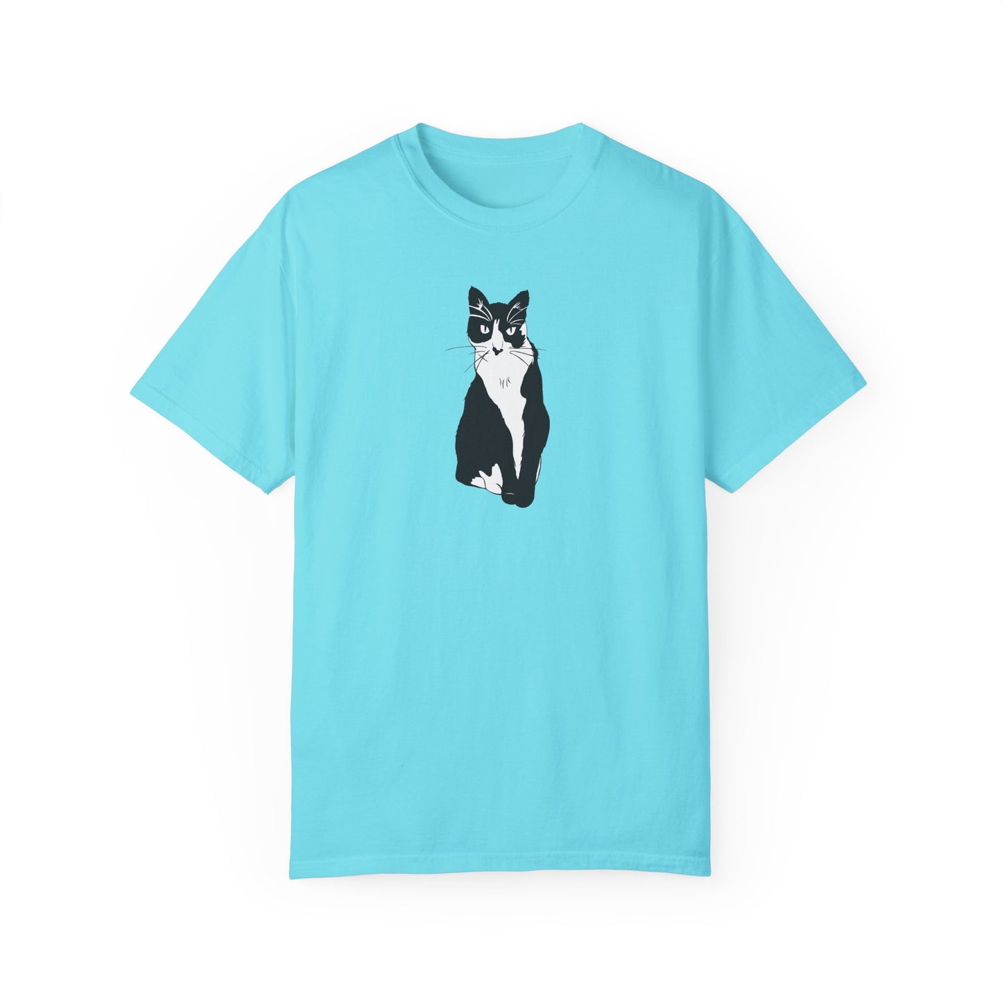 Cat Tee (B&W Style Cat) - Cat Drawing Shirt