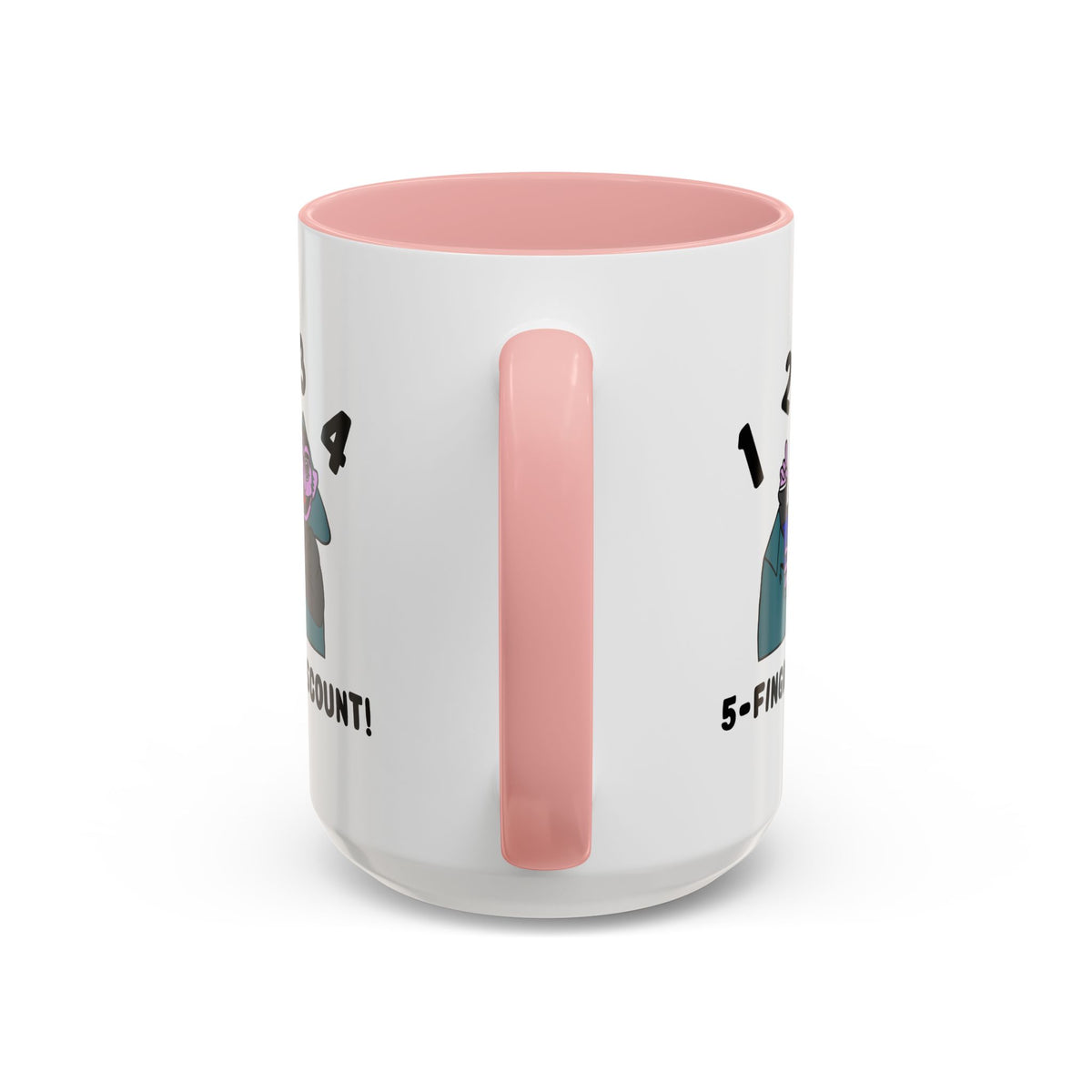 Five Finger Discount Accent Coffee Mug - Sesame Street The Count Parody Coffee Mug