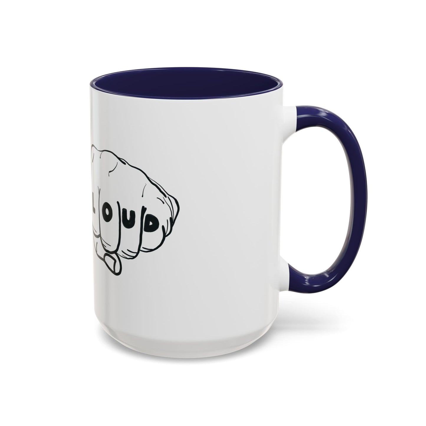 Live Loud Knuckle Tats Tattooed Fists Accent Mug