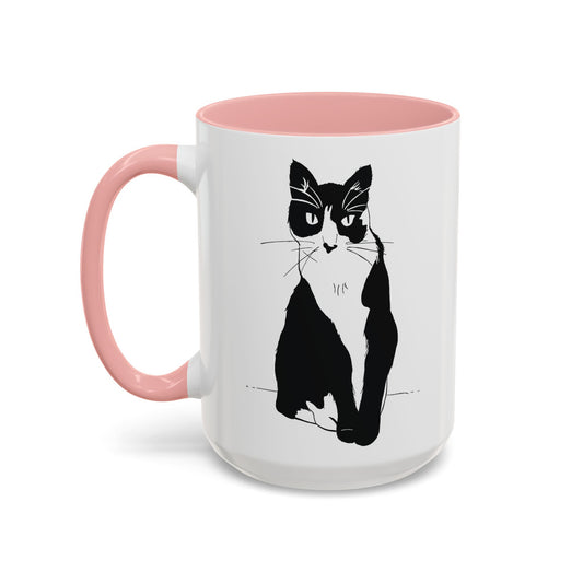 Cat Mug (Transparent Style Cat) - Two Cats Accent Edition Cat Mug