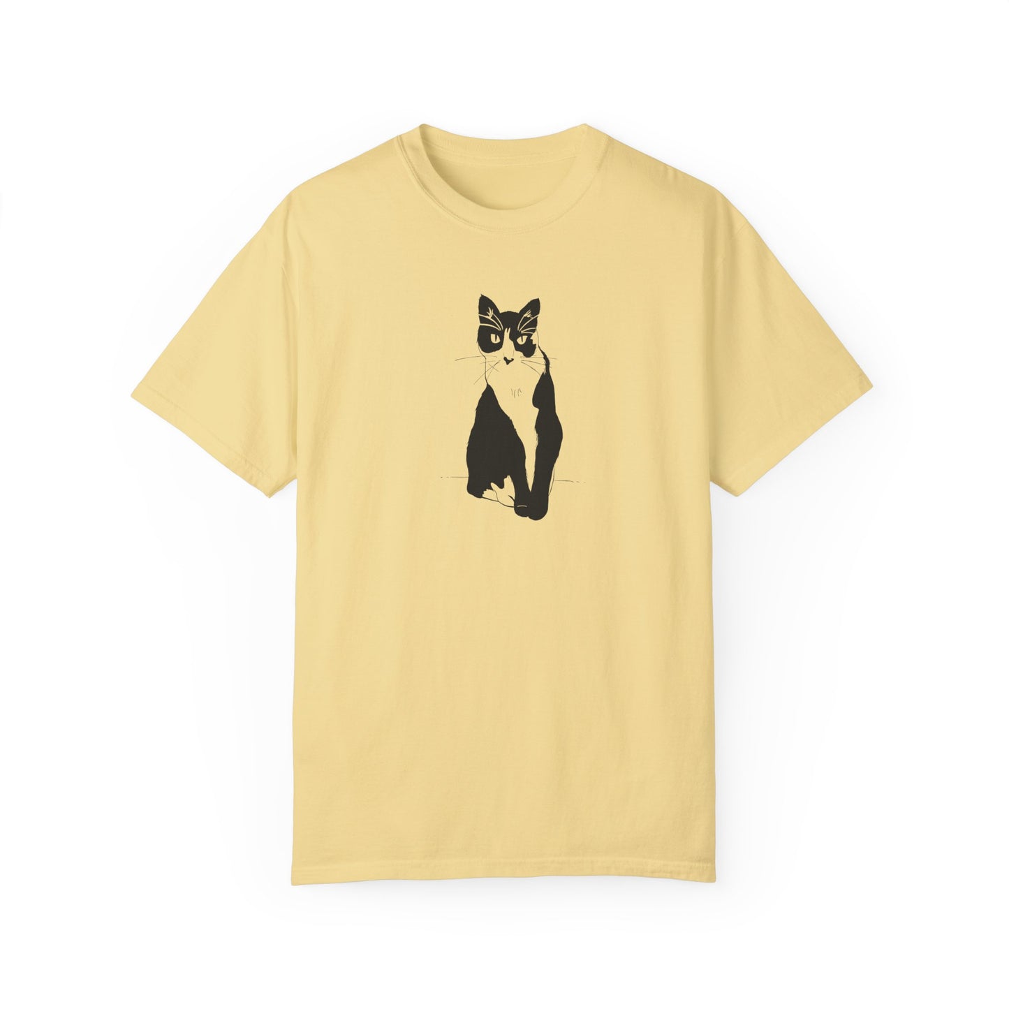 Cat Tee (Transparent Style Cat) - Cat Drawing Shirt