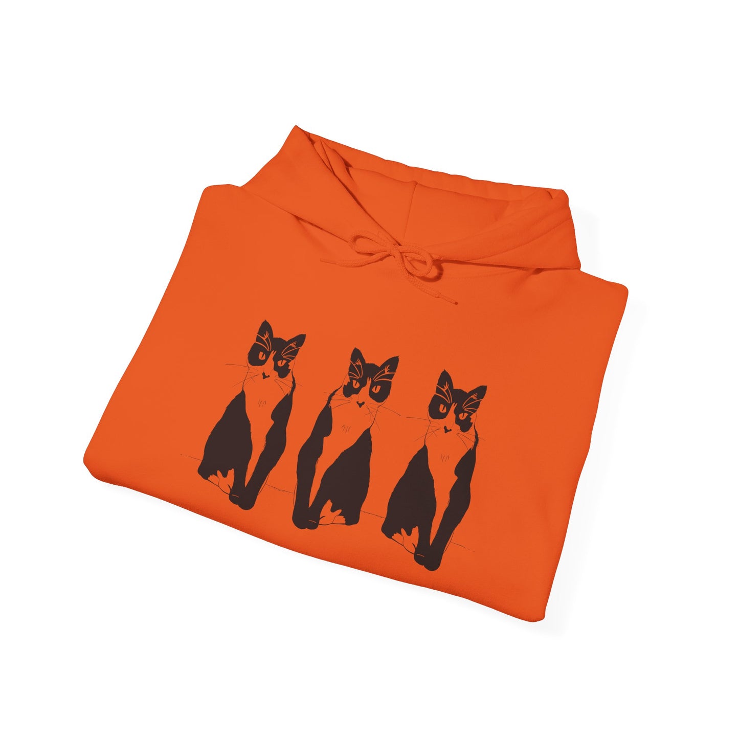 Cat x3 Hoodie (Transparent Style Cat) - Cat Hooded Sweatshirt